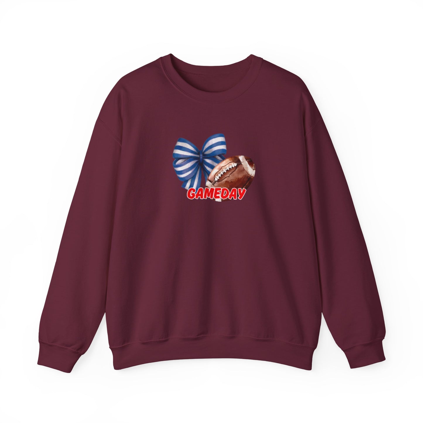 Gameday Football Bow Crewneck Sweatshirt