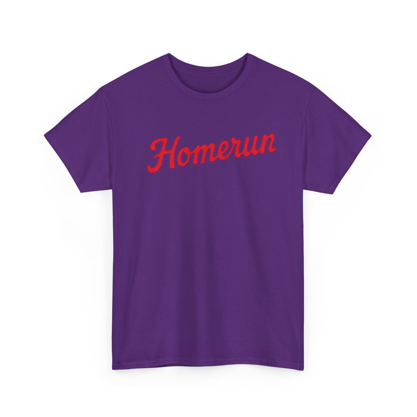 Homerun Baseball Tee — Retro Script Red Logo T-Shirt