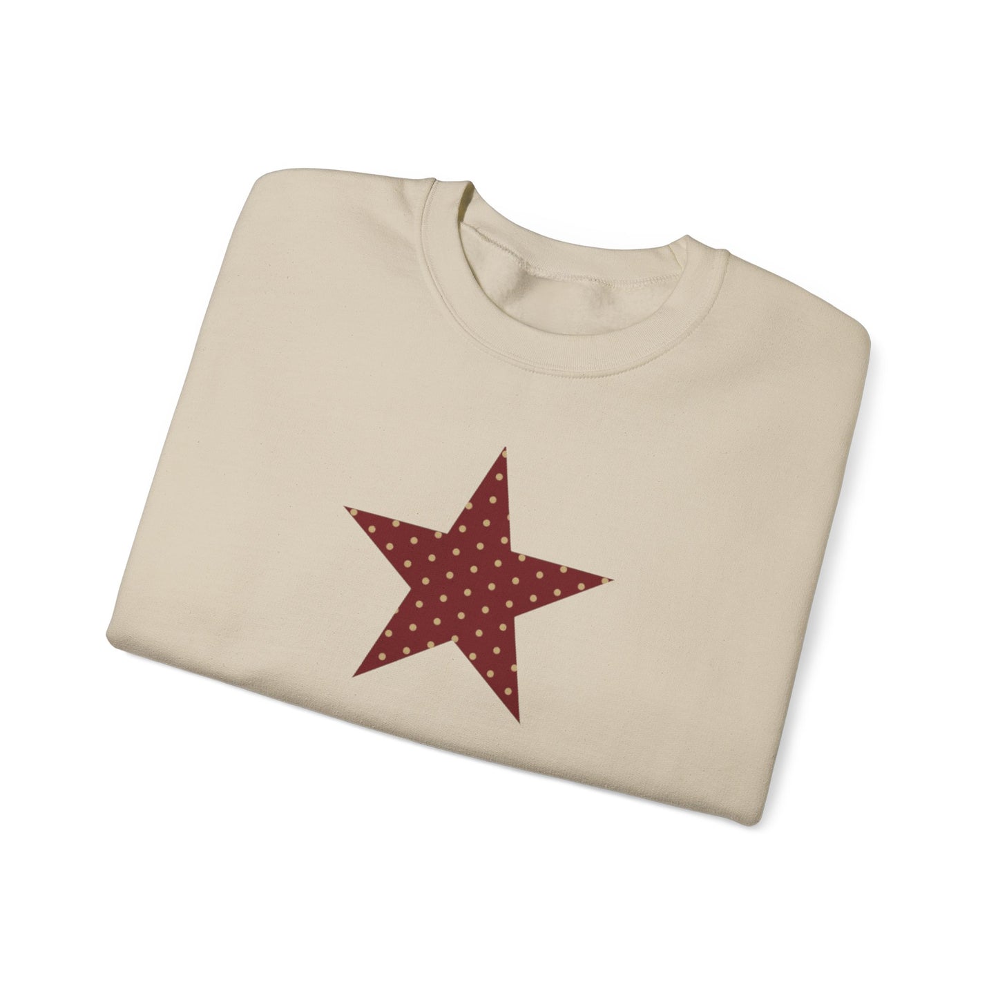 Garnet and Gold Polka Dot Star Crewneck