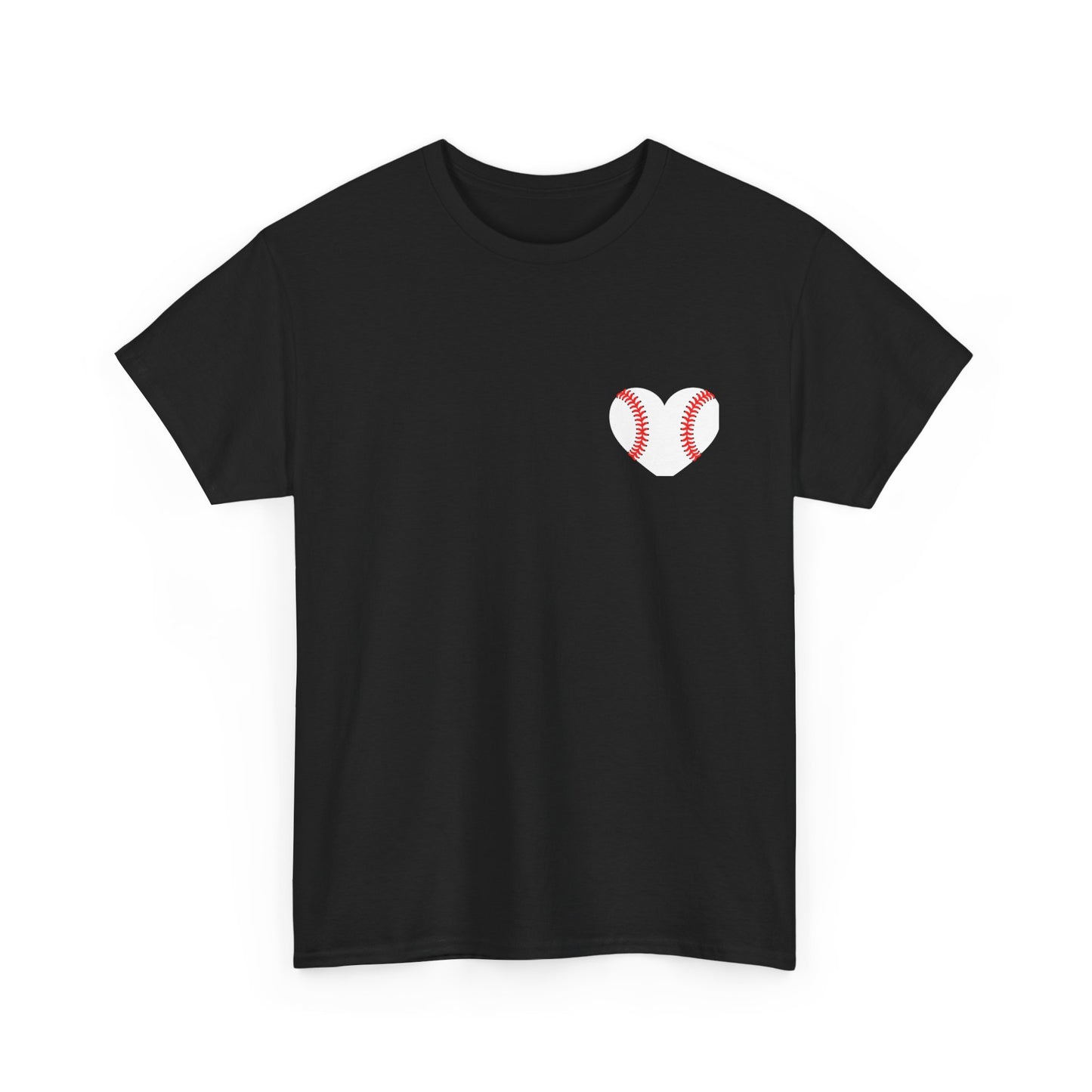 Baseball Heart Patchwork Tee – Patriotic Baseball Gear T‑Shirt