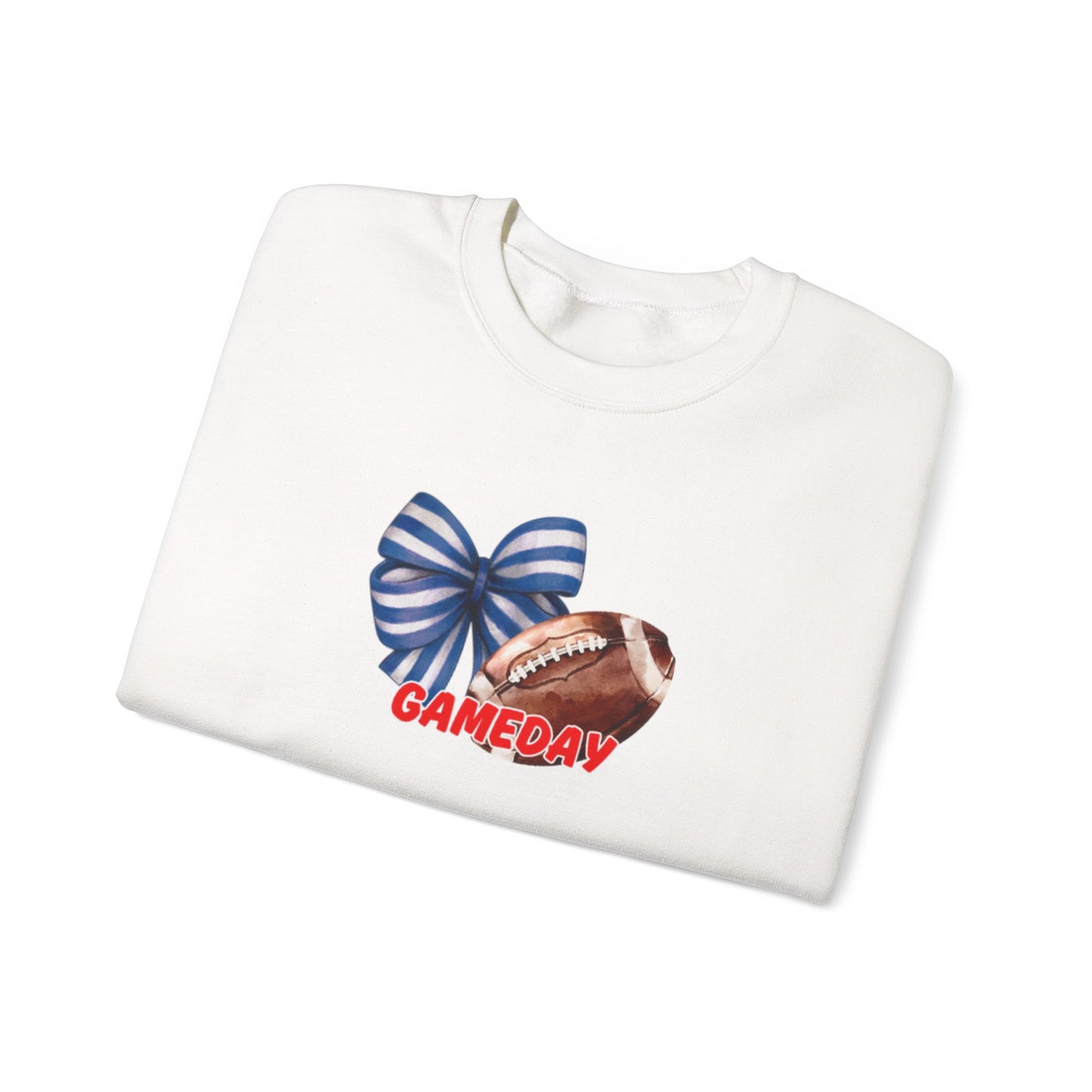 Gameday Football Bow Crewneck Sweatshirt