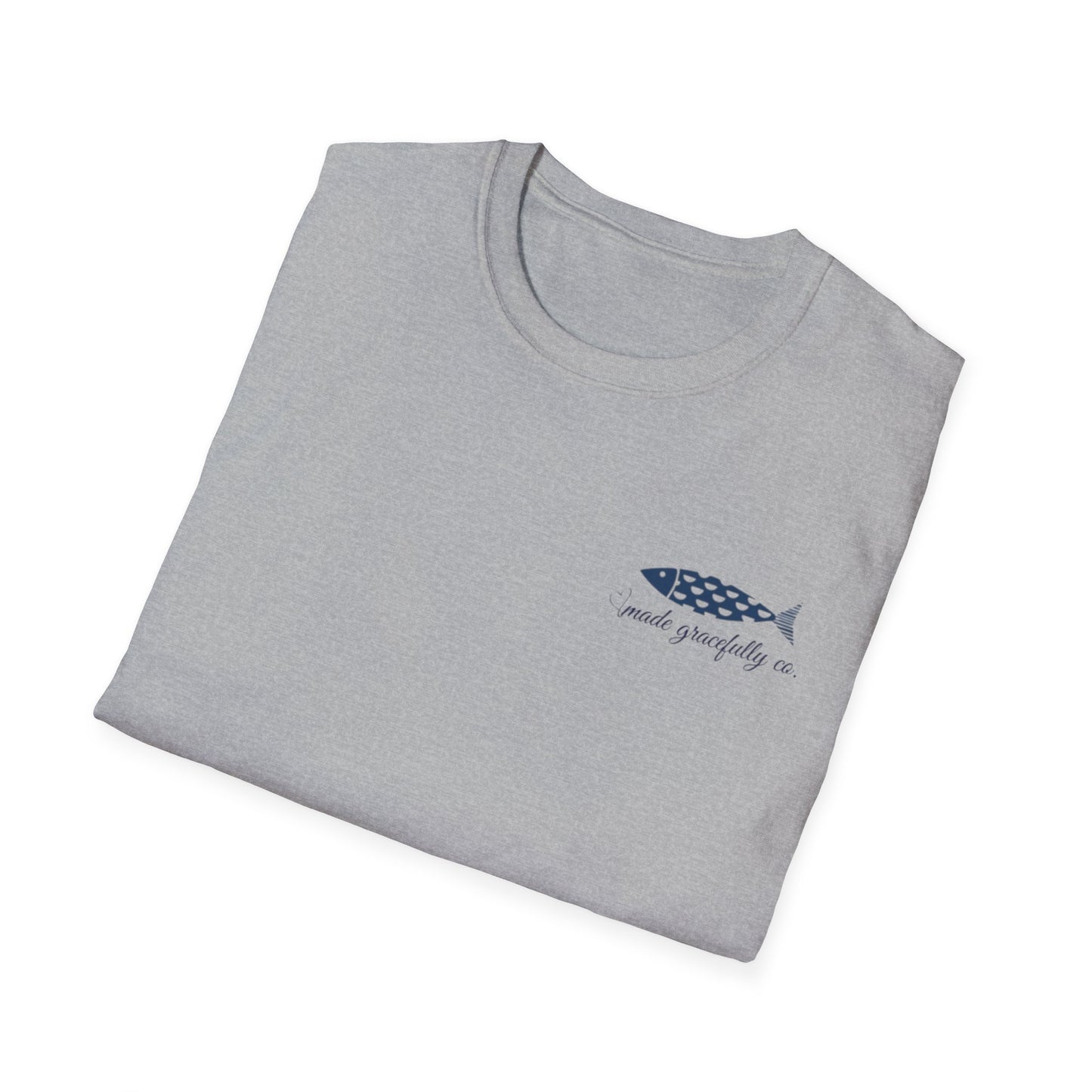 Nautical Fish Graphic T-Shirt — “made gracefully co” Coastal Casual Tee