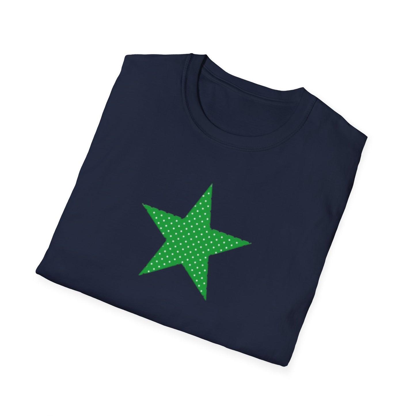 Green Star T-Shirt — Minimal Graphic Tee for Casual Wear & Holiday Flair