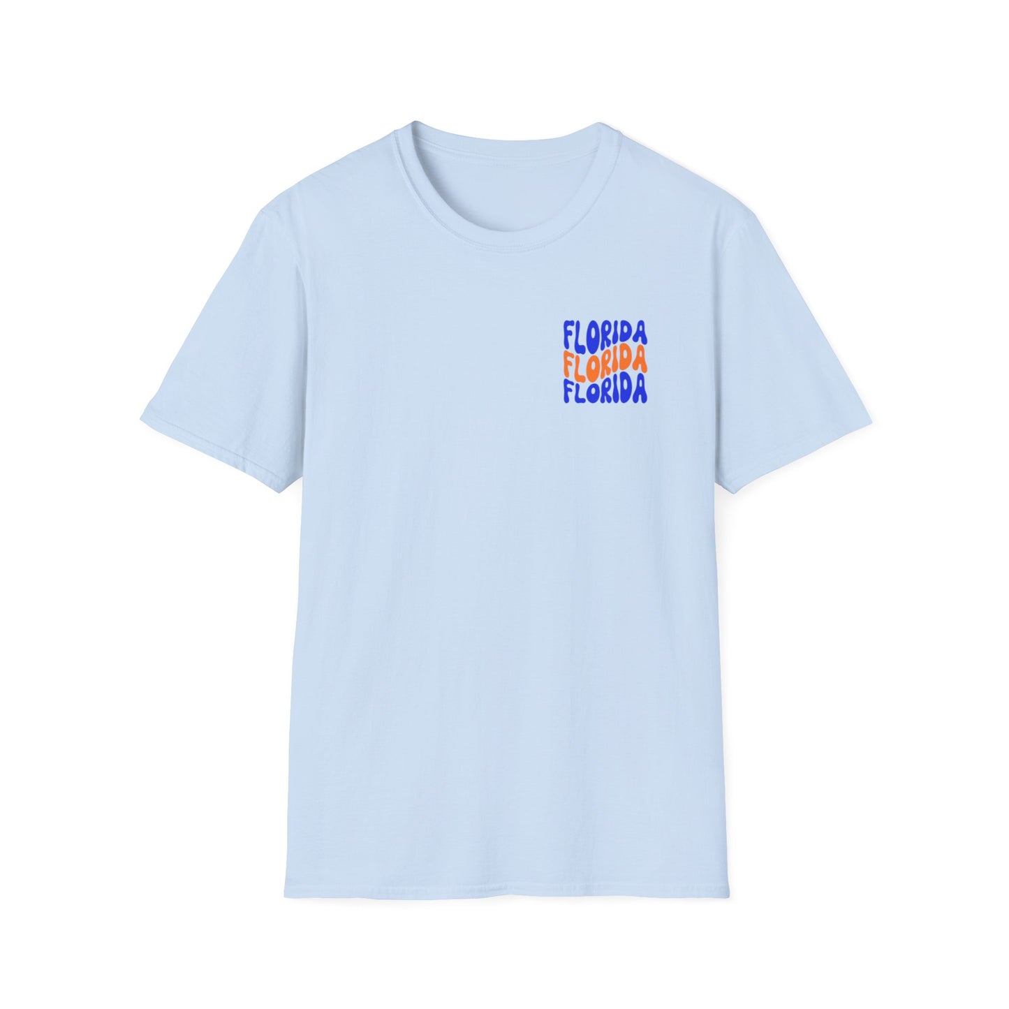 Florida Retro Wave T-Shirt — Colorful Repeat Logo Tee