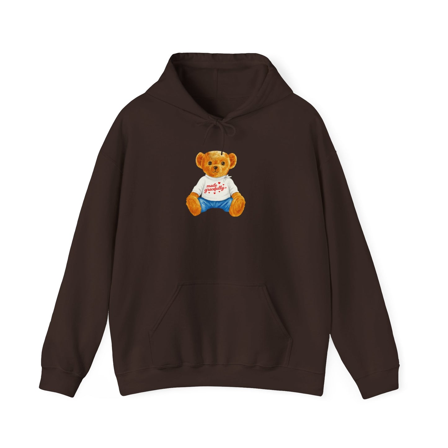 Made Gracefully Co. Teddy Bear Graphic Hoodie — Cute Vintage Bear Shirt
