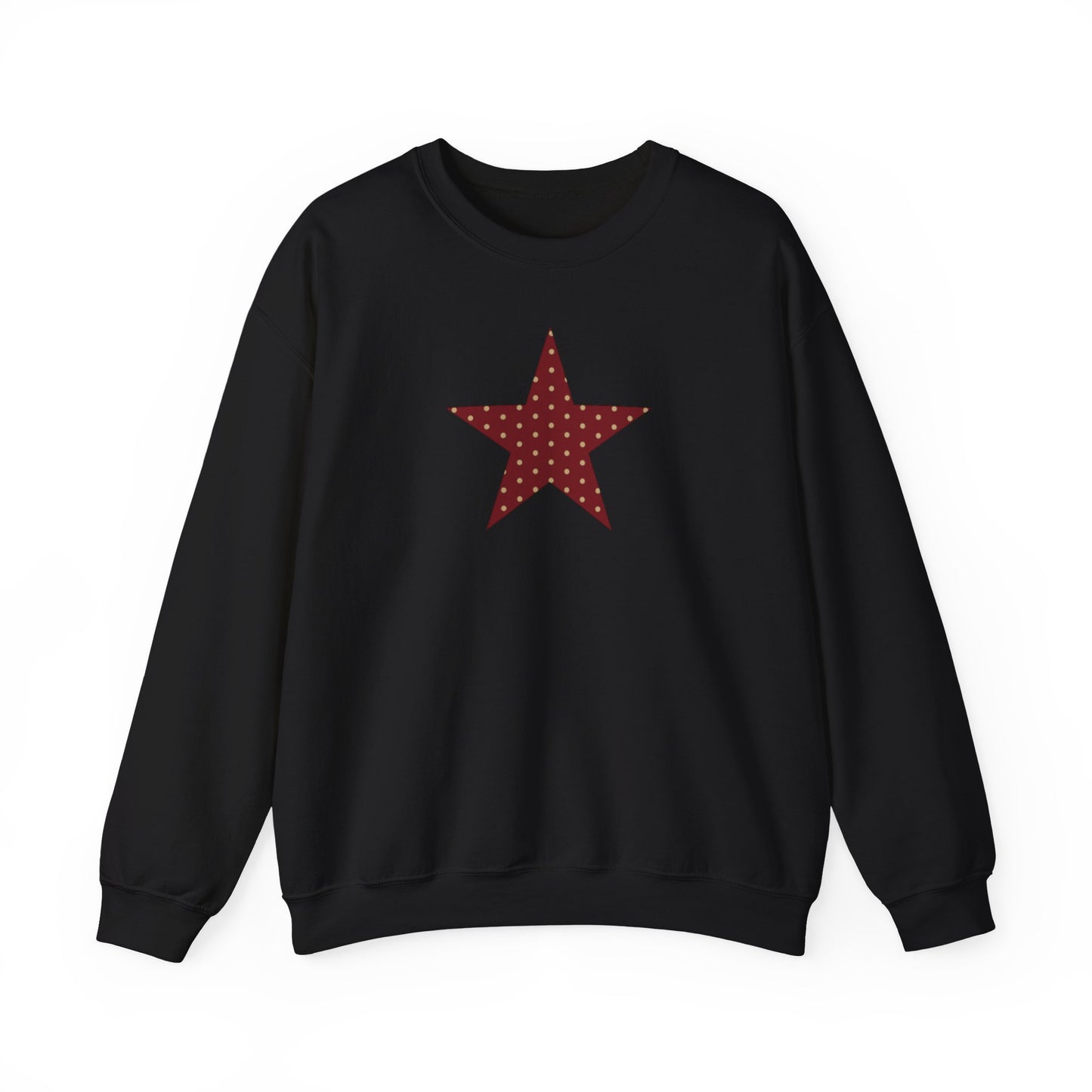 Garnet and Gold Polka Dot Star Crewneck