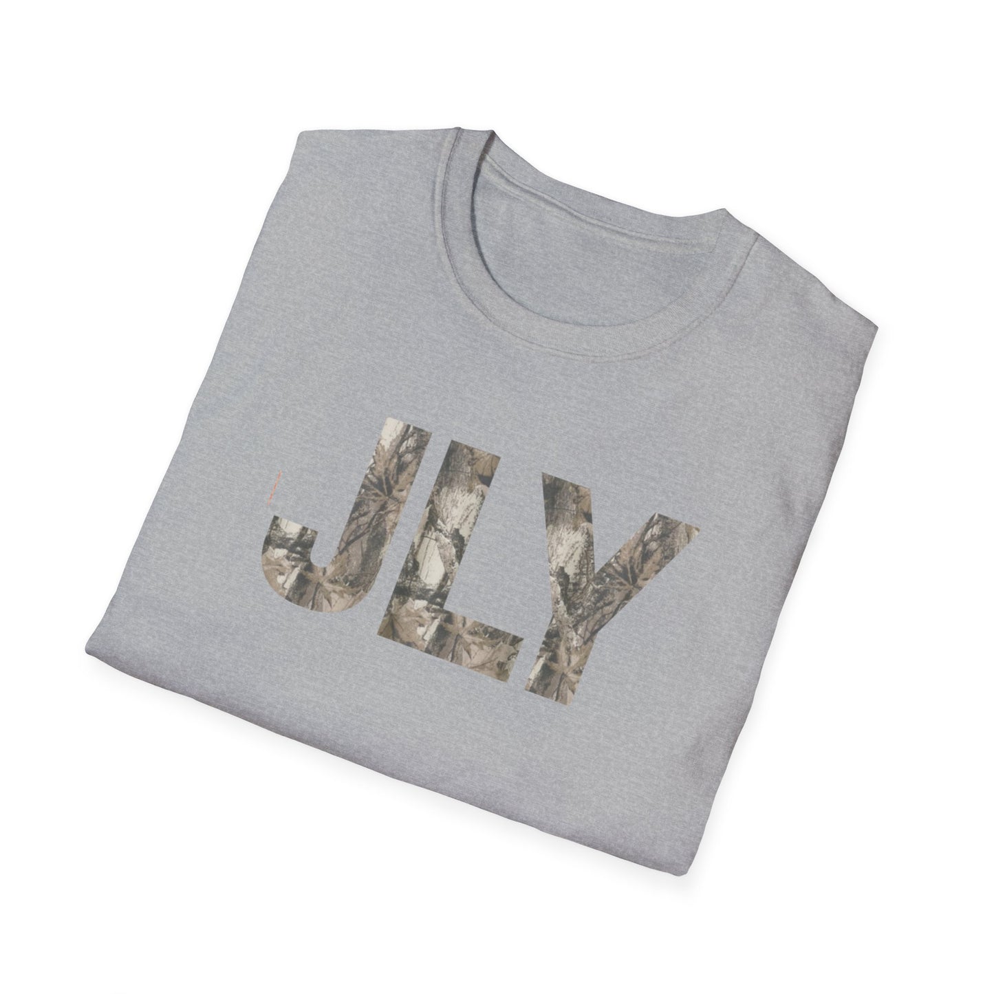 JLY Camouflage Initials T-Shirt — Camo Monogram Graphic Tee