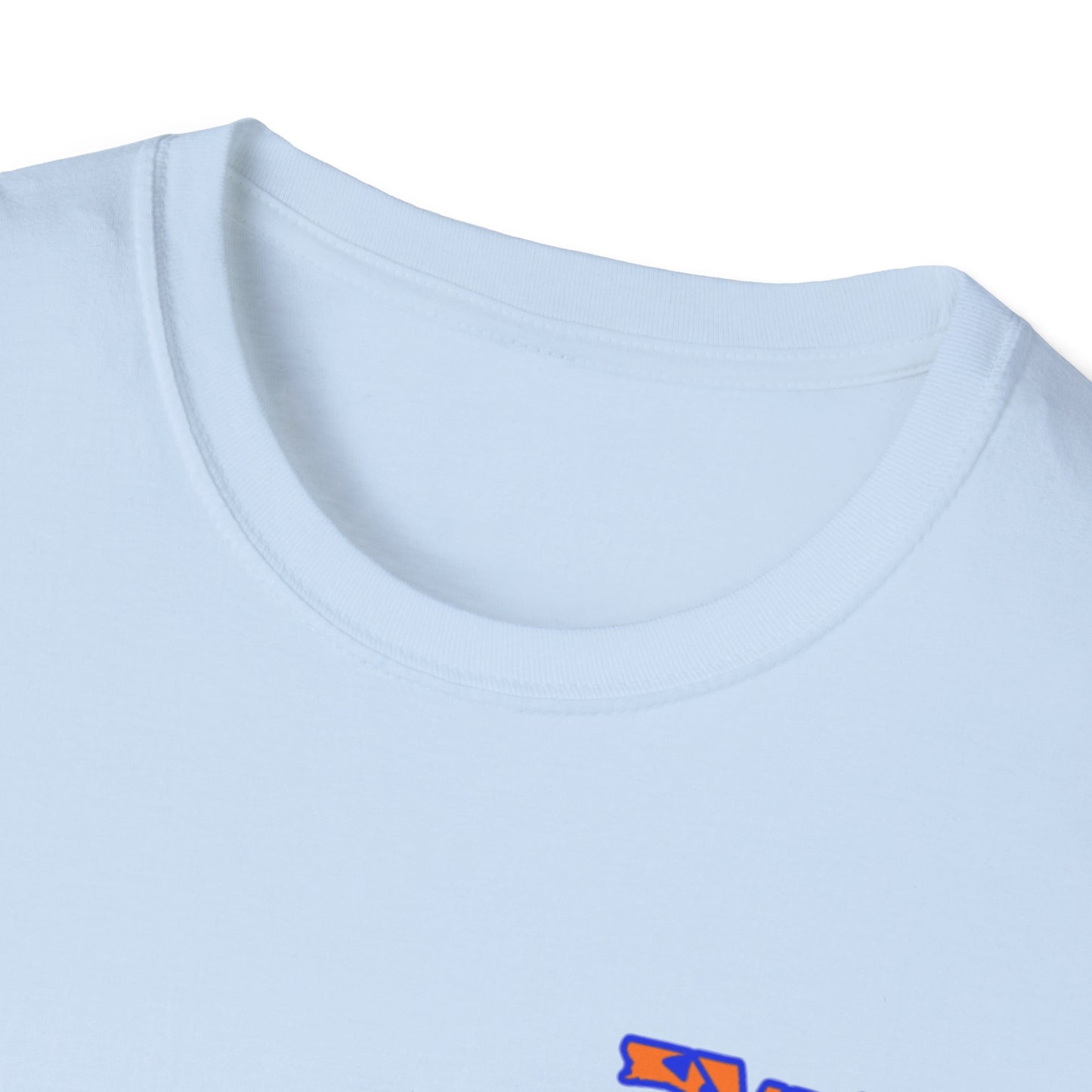 Florida State Outline T-Shirt — Orange & Blue 'Florida' Graphic Tee