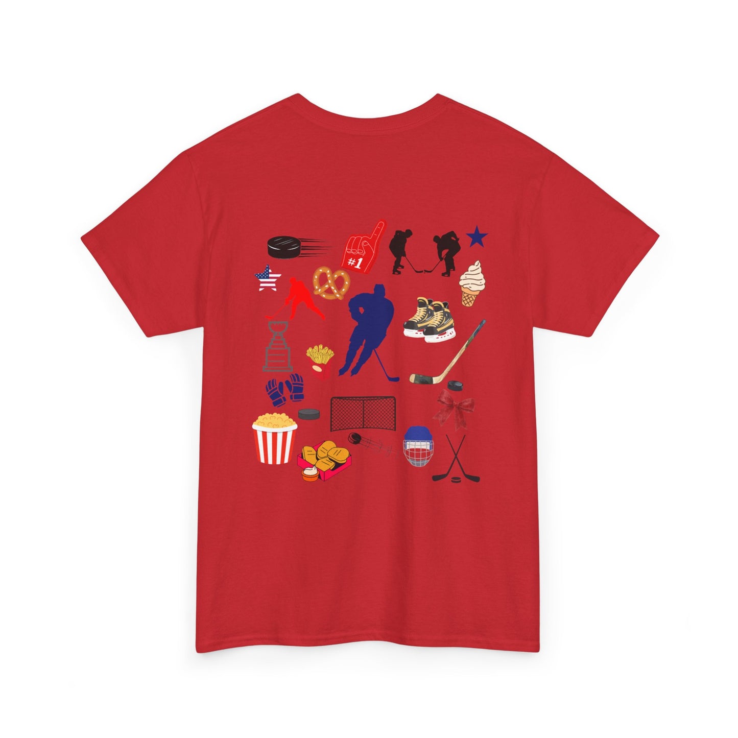 Hockey Icons Tee — Vintage Hockey Sticker Collage T‑Shirt