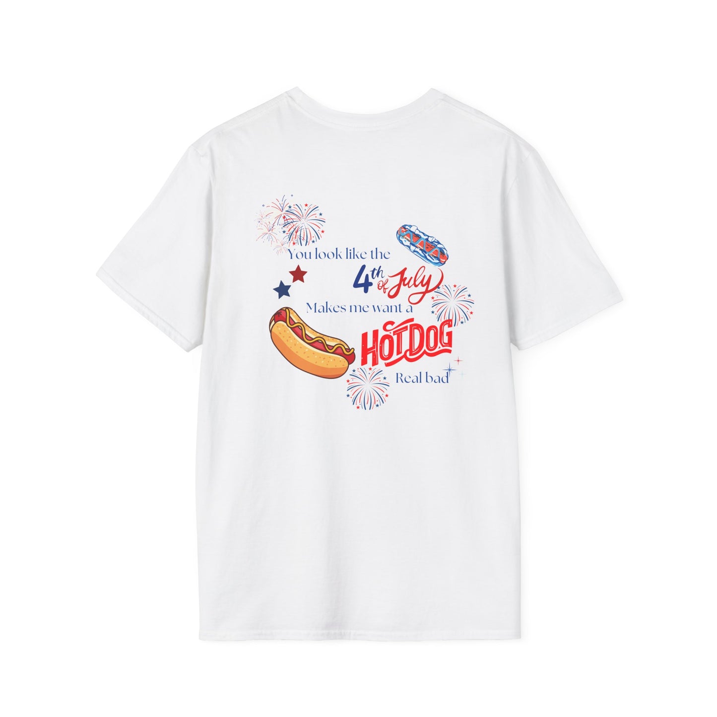 4th of July Hotdog Graphic T-Shirt