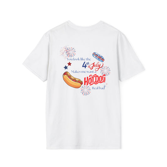 4th of July Hotdog Graphic T-Shirt