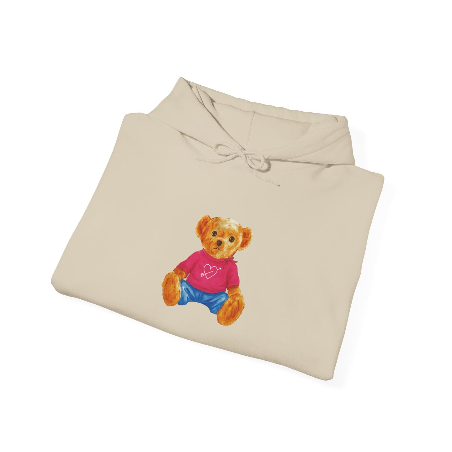 Teddy Bear Graphic Hoodie - Cute Retro Plush Bear Shirt