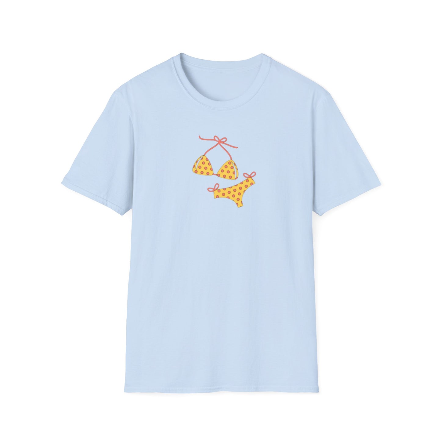 Yellow Polka Dot Bikini T-Shirt — Cute Summer Beach Tee