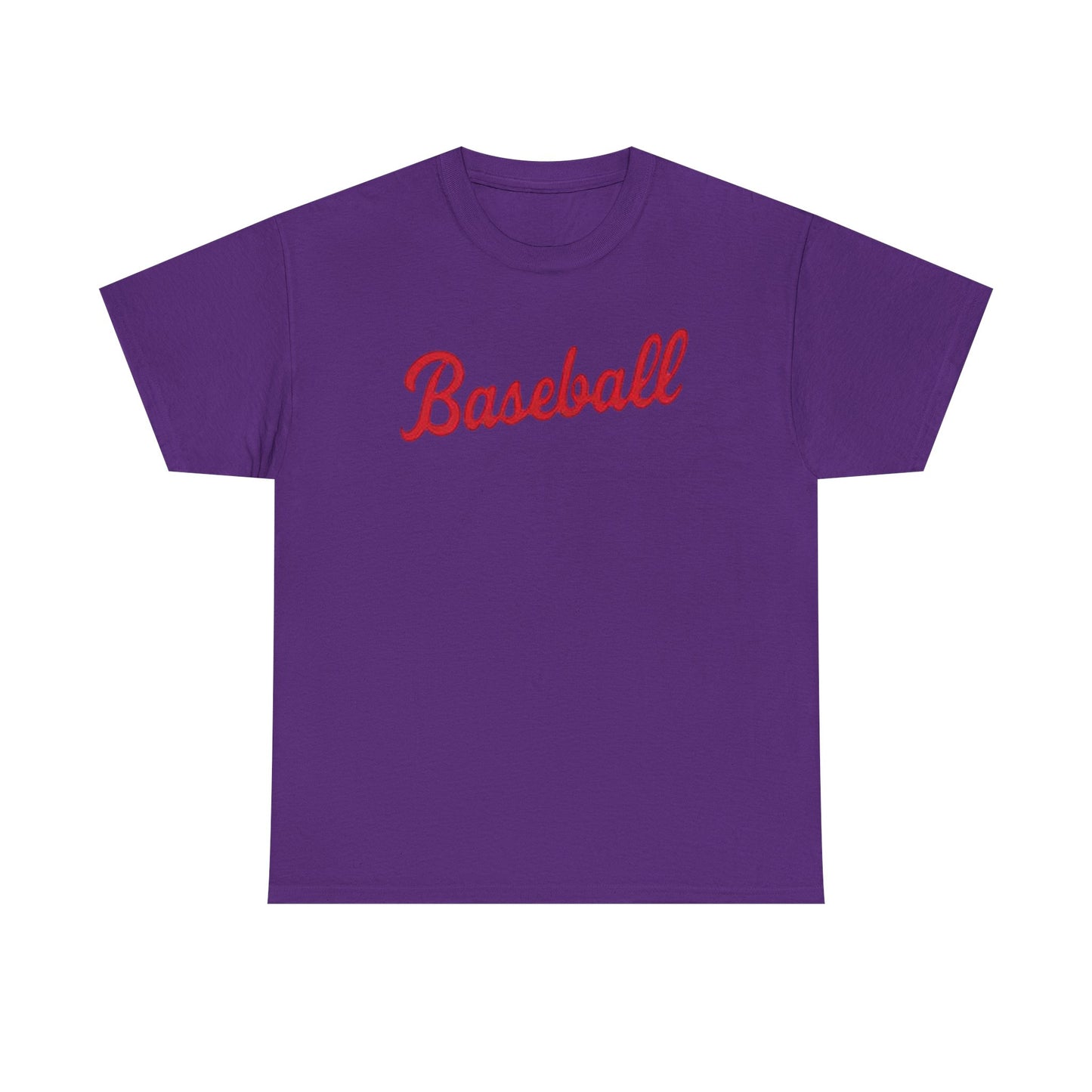 Baseball Script Tee — Retro Red Baseball T‑Shirt
