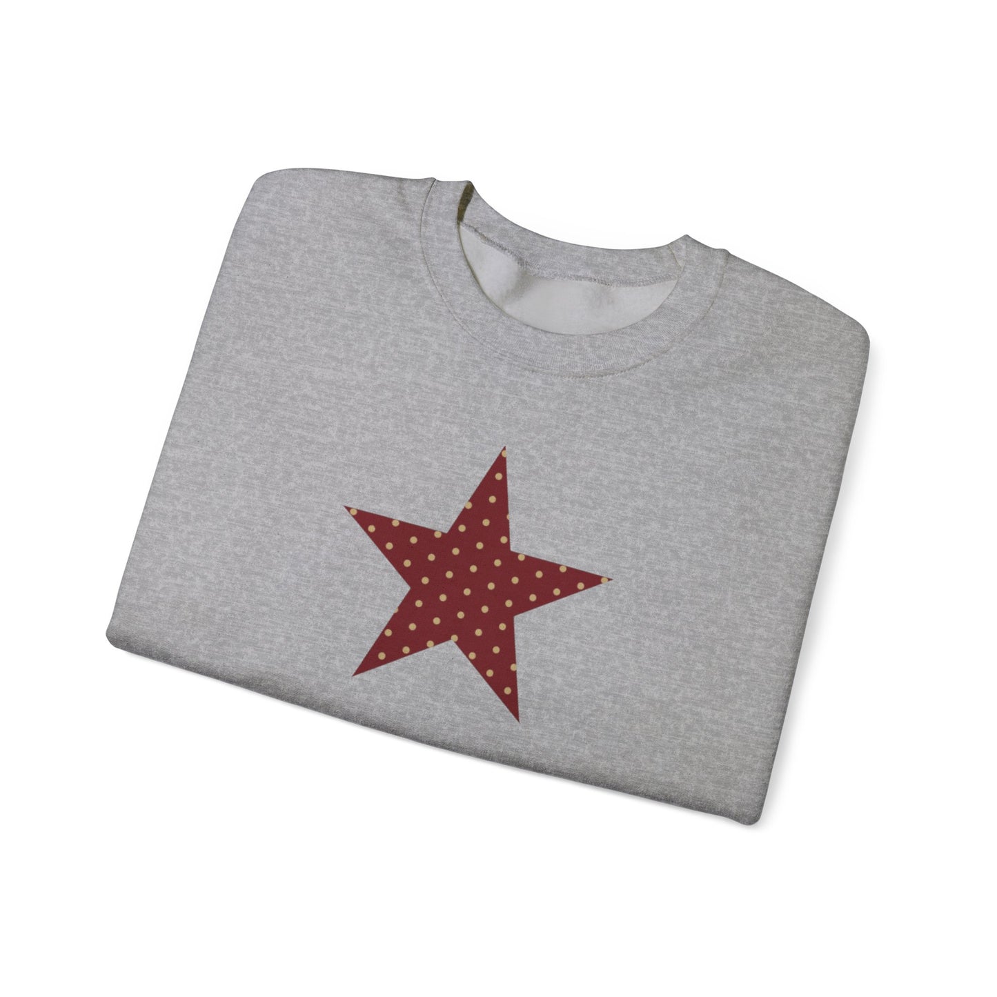 Garnet and Gold Polka Dot Star Crewneck