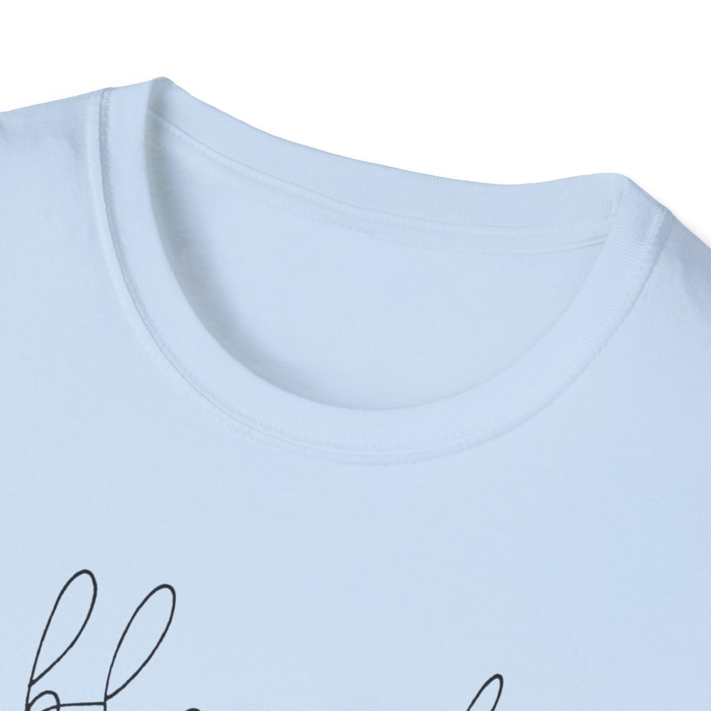 Blessed Script T-Shirt — Minimalist Inspirational Tee