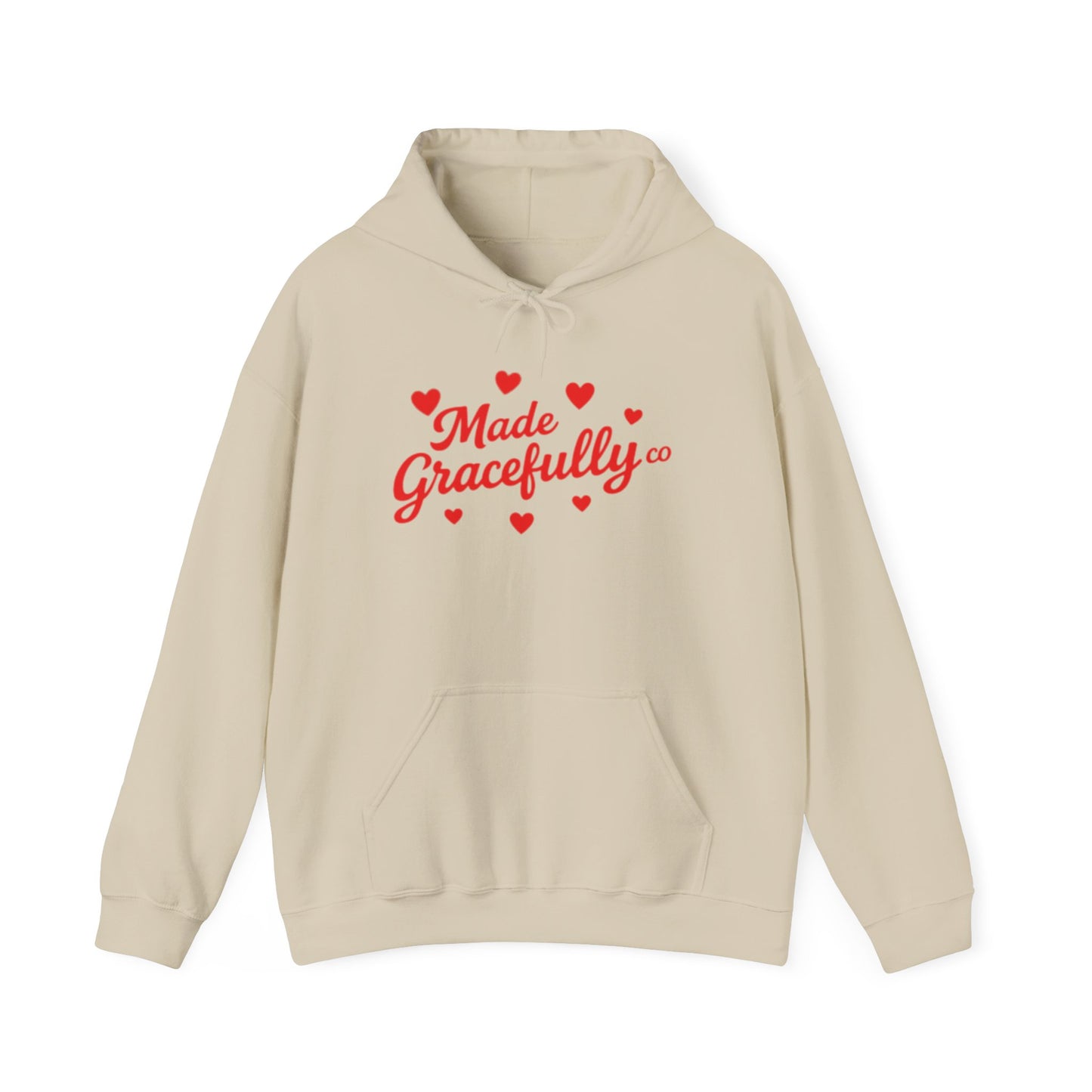 Made Gracefully Co — Feminine Heart Script Graphic Hoodie