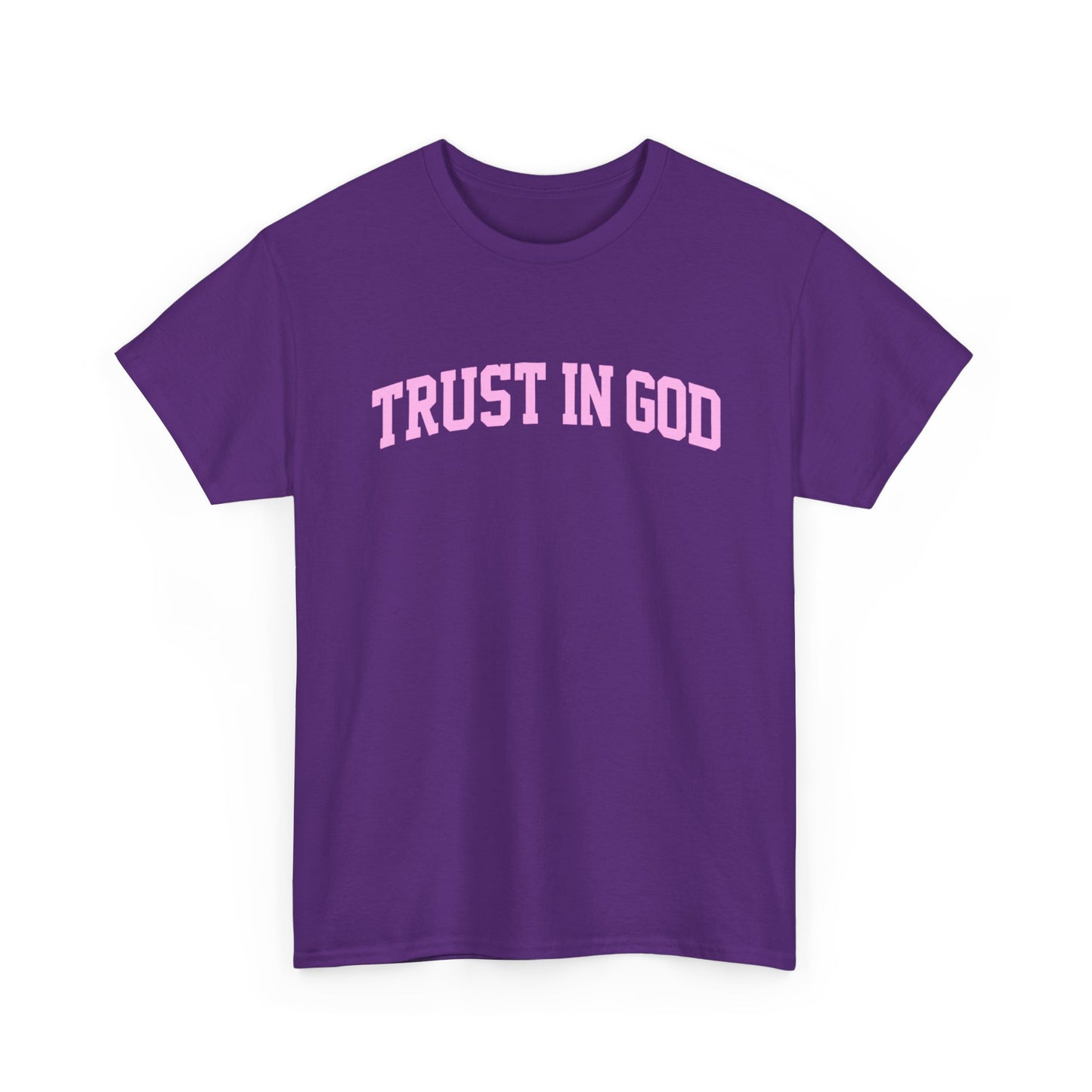 Trust in God Tee — Pink Faith Graphic Shirt