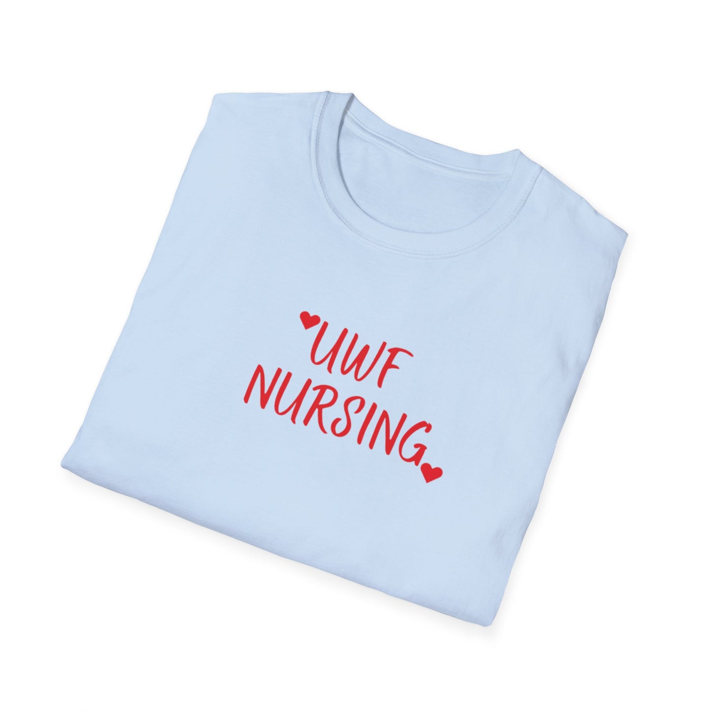 UWF Nursing T-Shirt — Cute Red Heart Nursing Tee for University of West Florida Students & Nurses