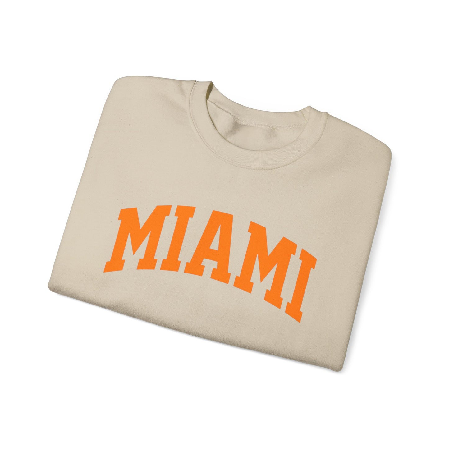 Miami Crewneck Sweatshirt — Classic Orange Collegiate Pullover