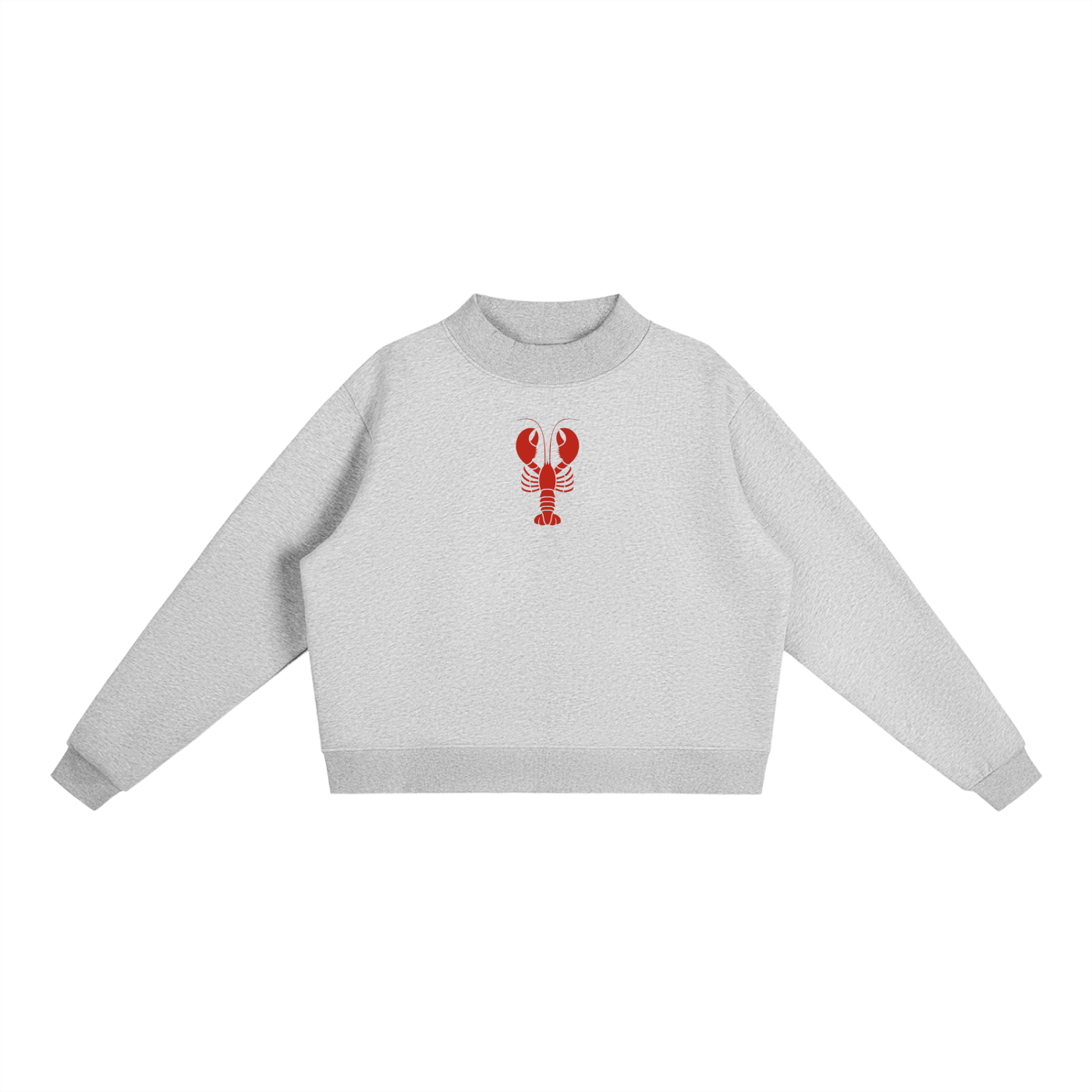 Lobster Essential Fleece Mock-Neck Crew Sweatshirt