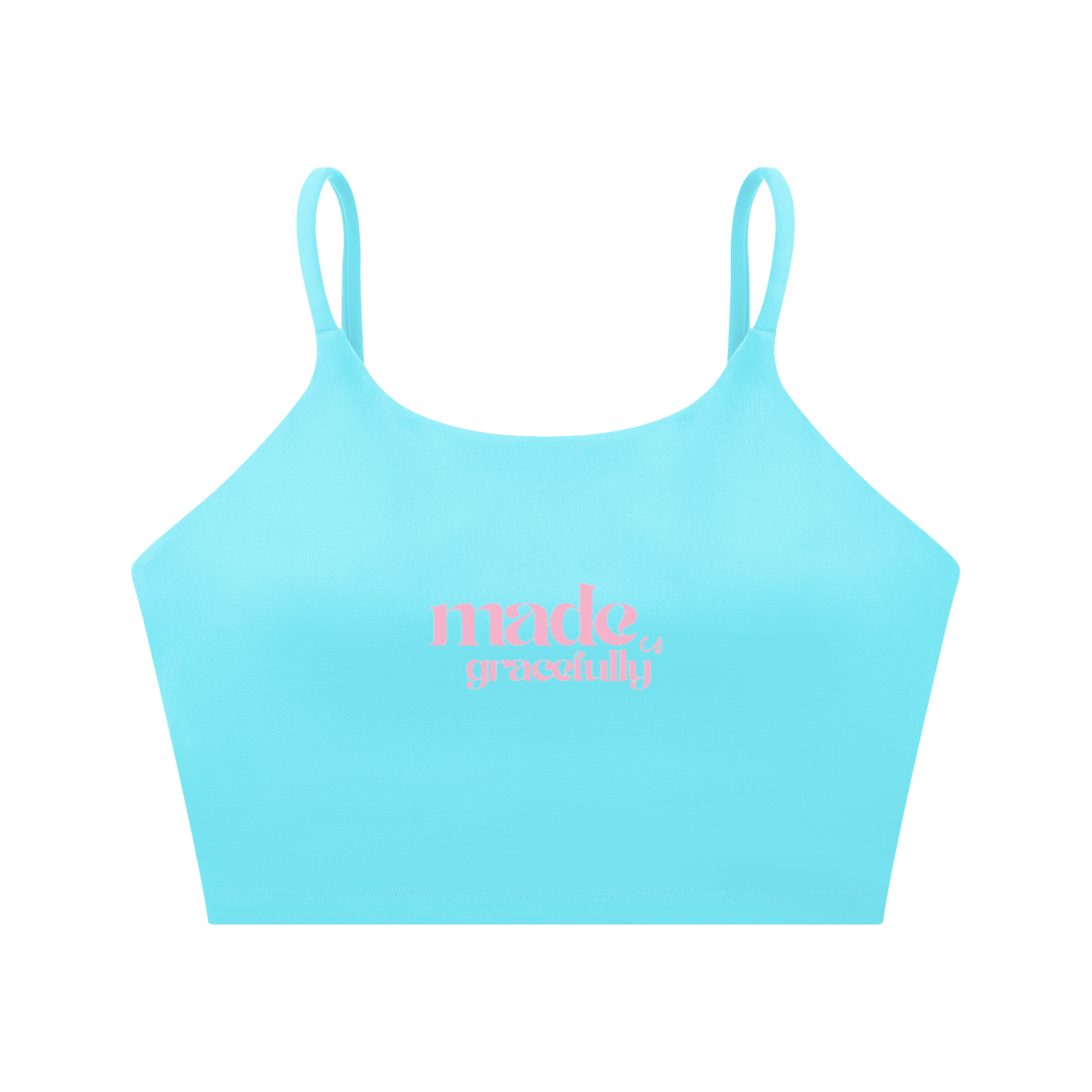 Logo Spaghetti Strap Yoga Sports Bra