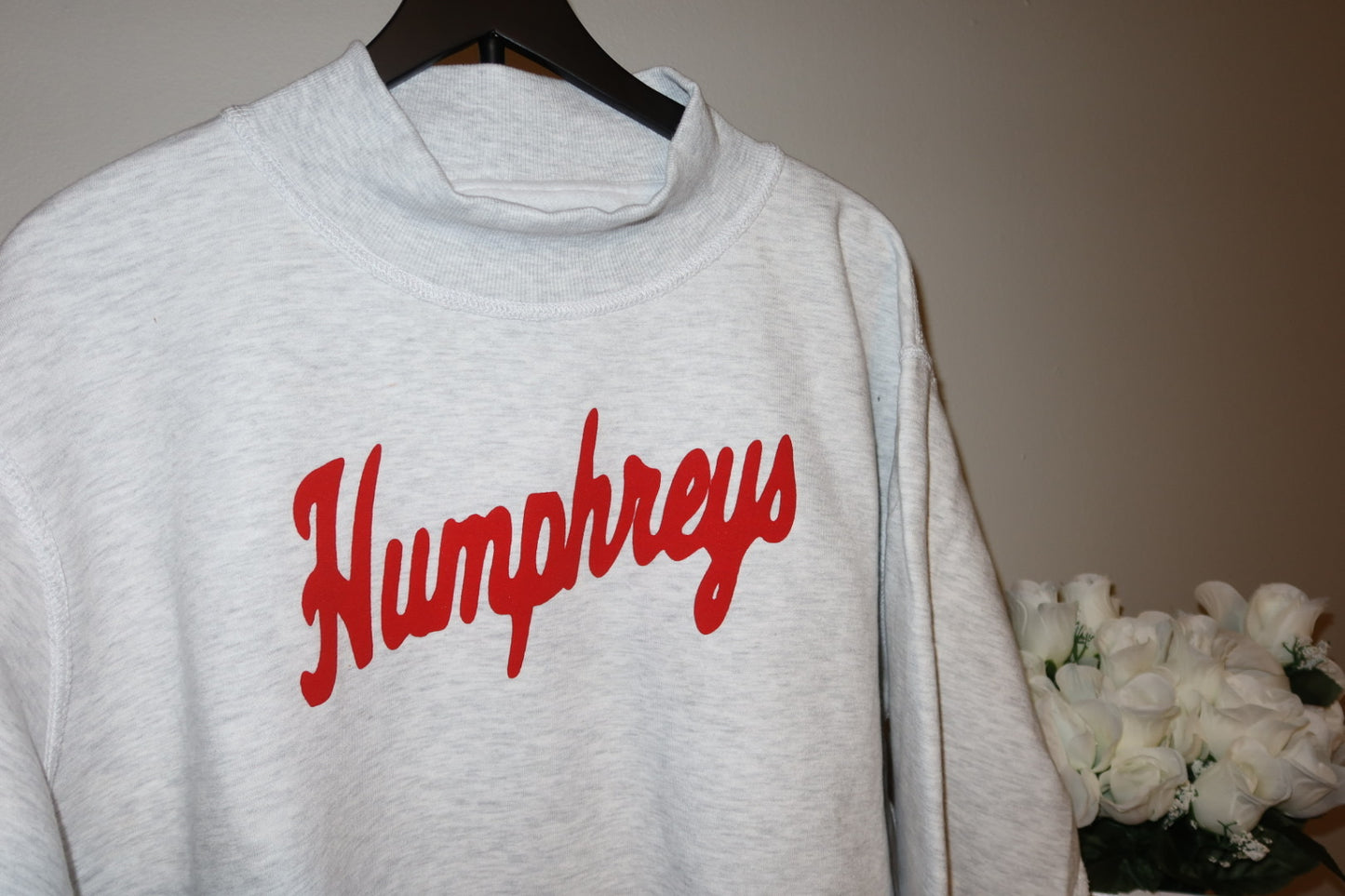 CUSTOM PUFF PRINT MOCK NECK