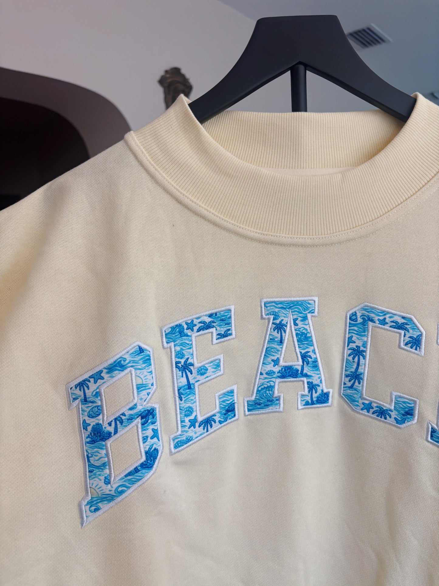 BEACH TERRY CLOTH MOCK NECK L/XL