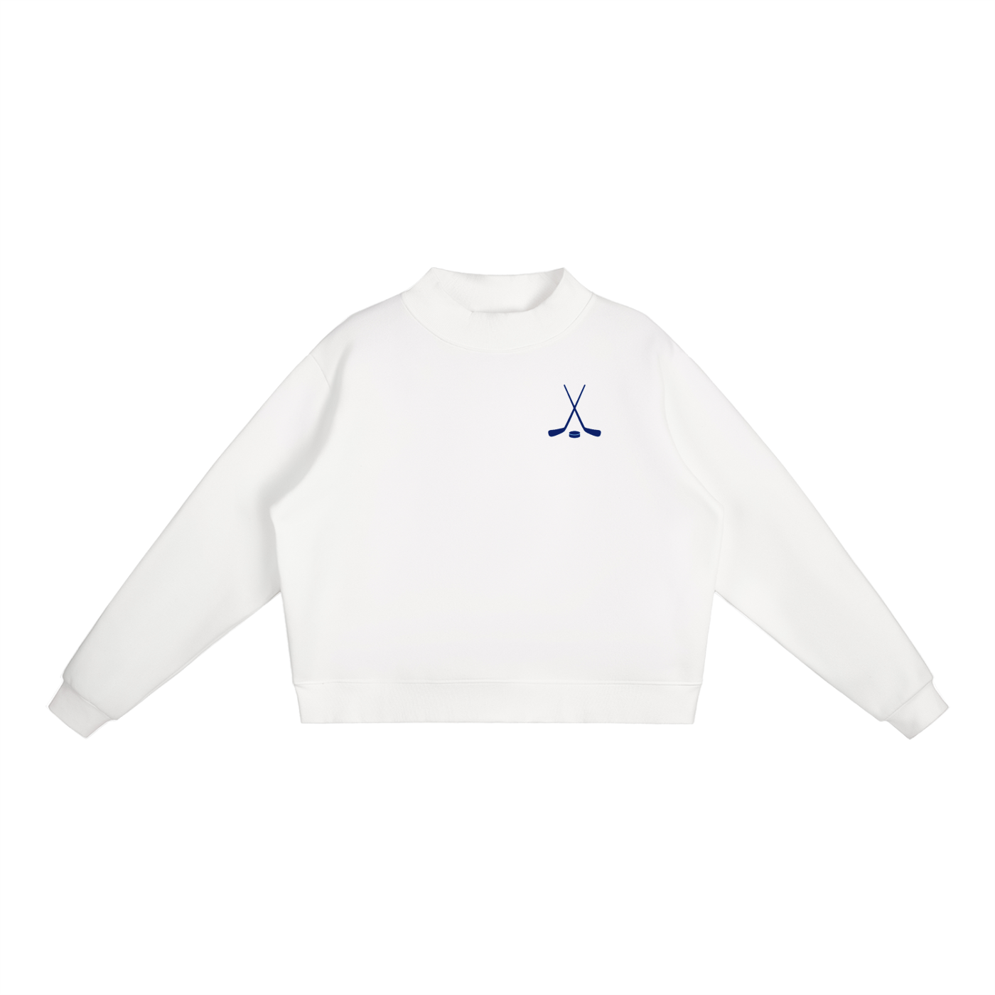 All Star Hockey Essential Fleece Mock-Neck Crew Sweatshirt