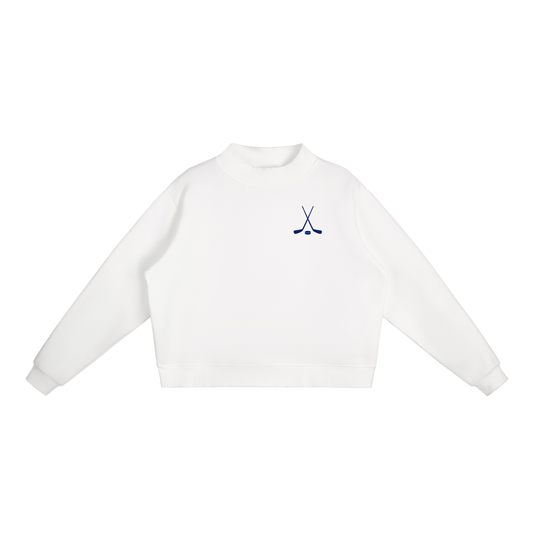 All Star Hockey Essential Fleece Mock-Neck Crew Sweatshirt