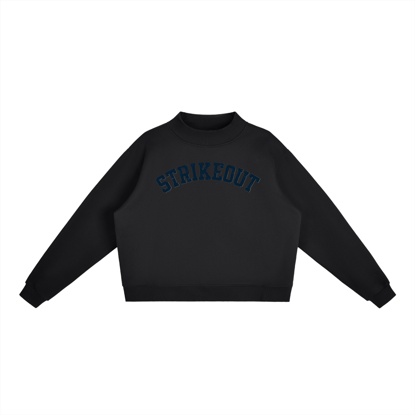 Strikeout Essential Fleece Mock-Neck Crew Sweatshirt