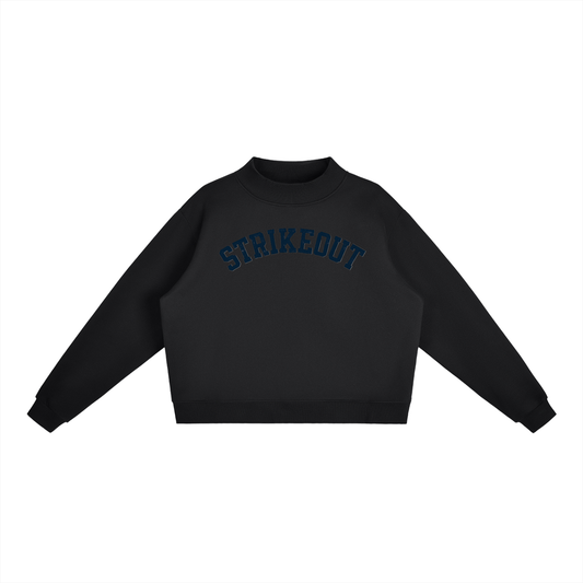 Strikeout Essential Fleece Mock-Neck Crew Sweatshirt