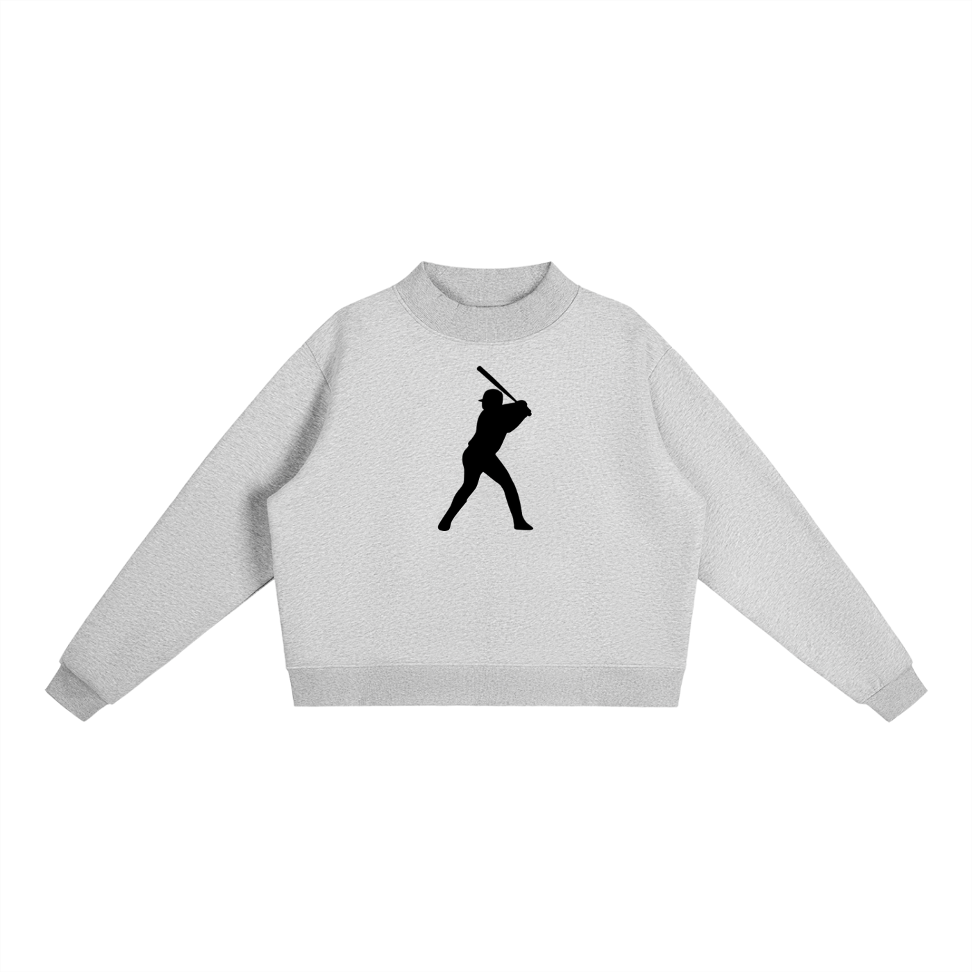 Baseball Essential Fleece Mock-Neck Crew Sweatshirt