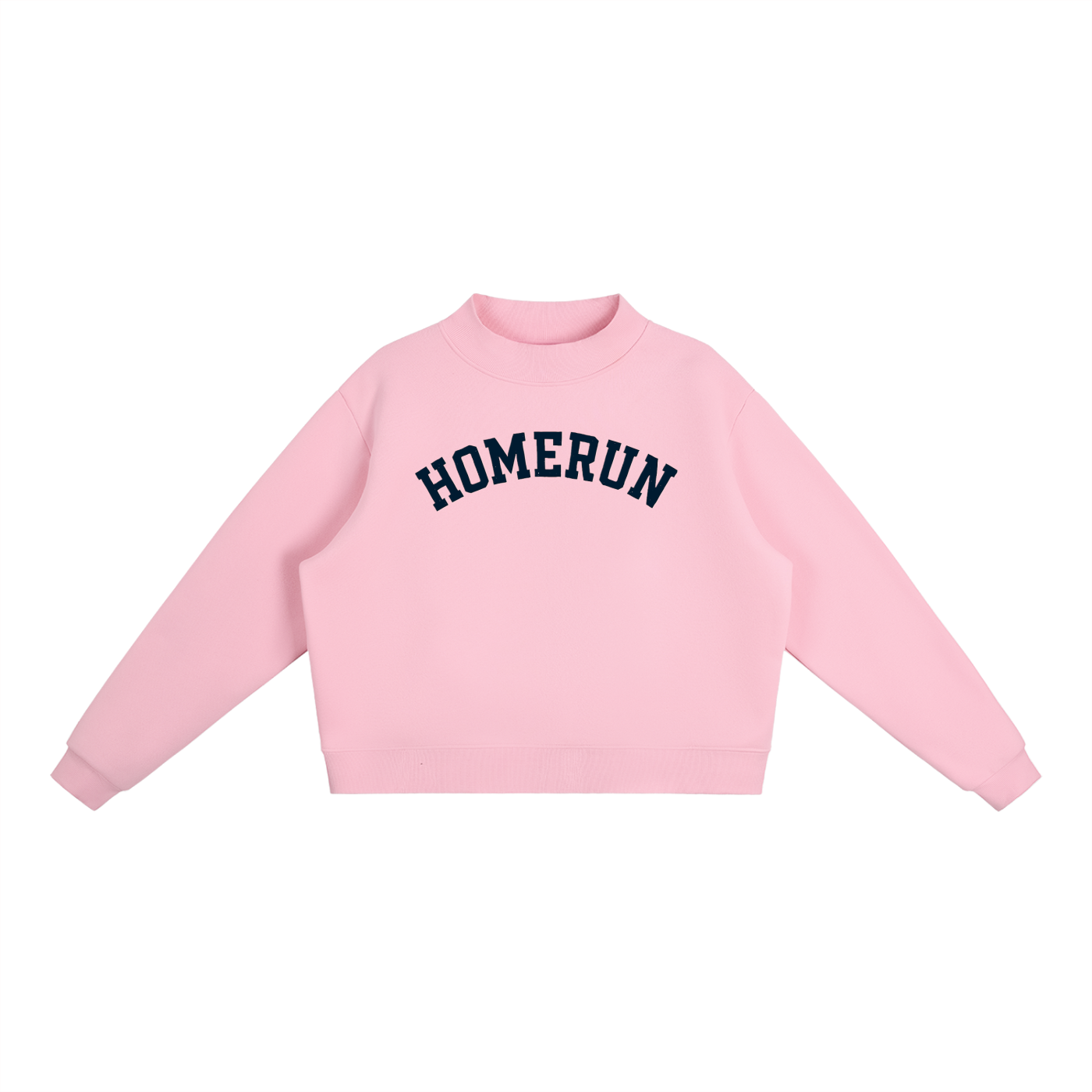 Homerun Essential Fleece Mock-Neck Crew Sweatshirt
