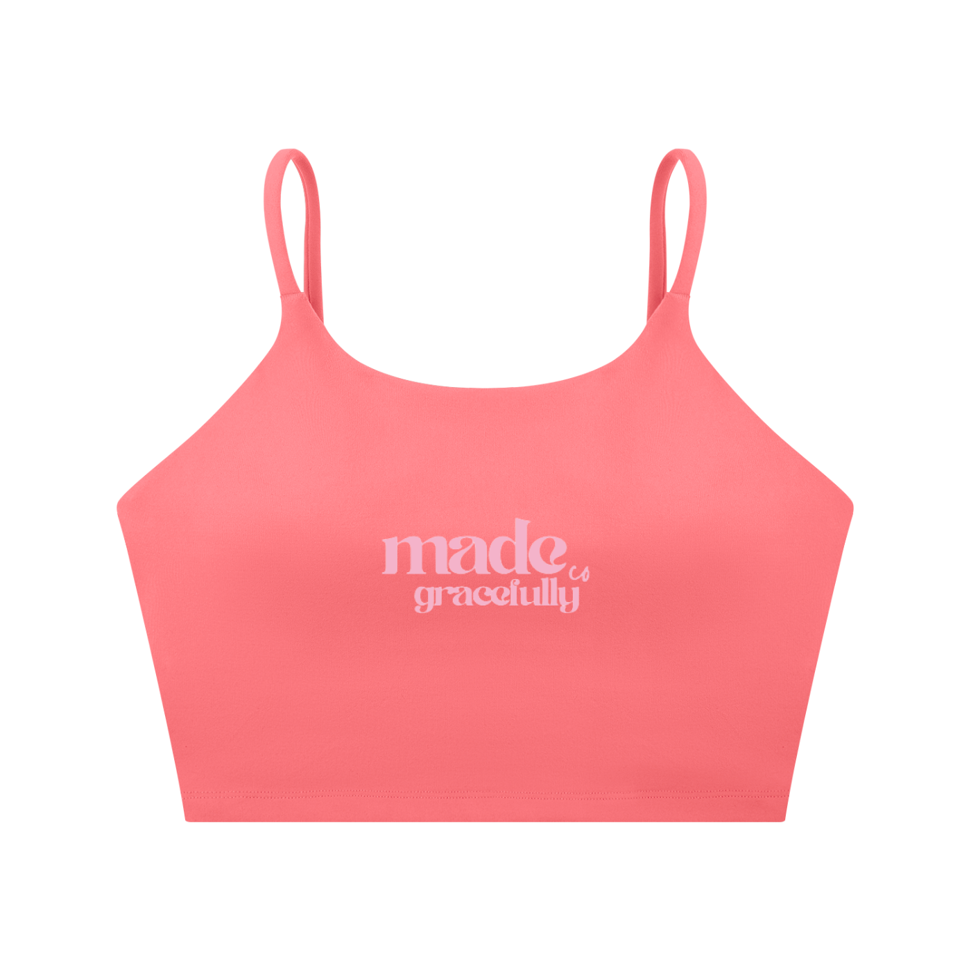 Logo Spaghetti Strap Yoga Sports Bra