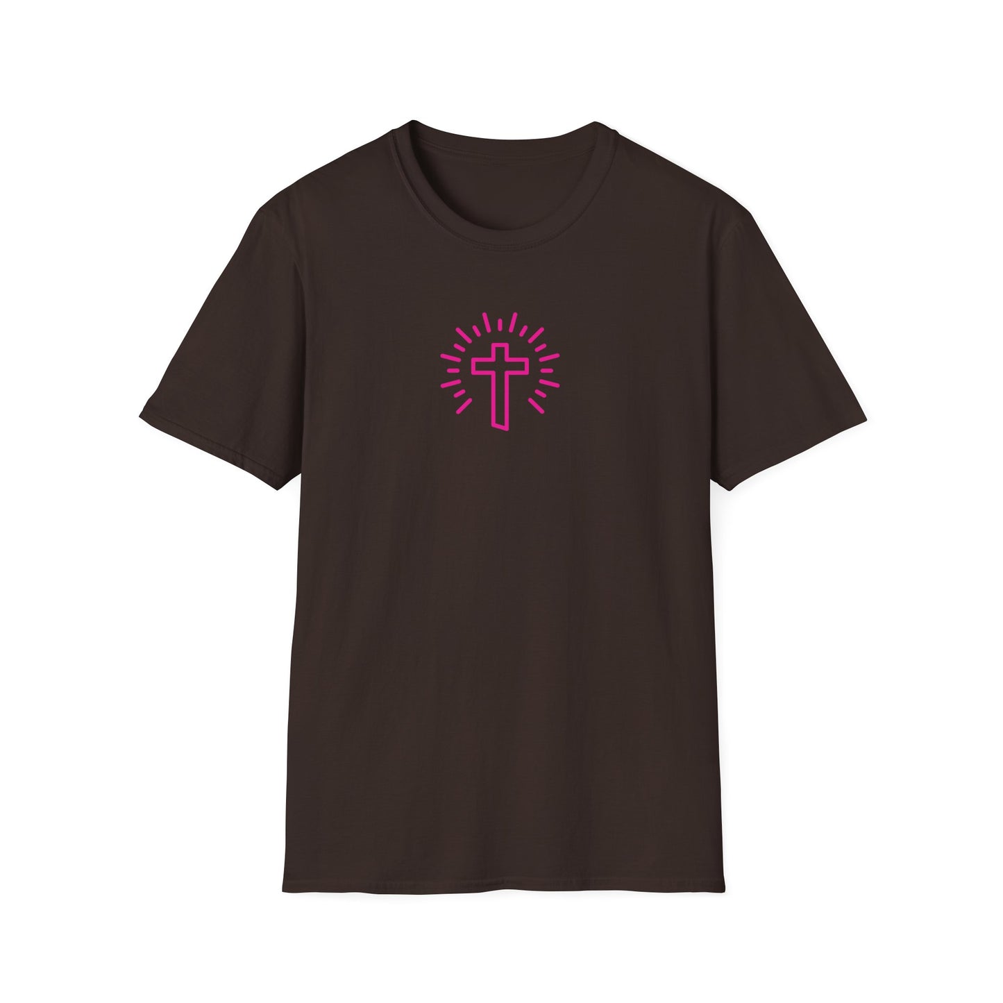 Christian Cross T-Shirt — Pink Radiant Faith Tee
