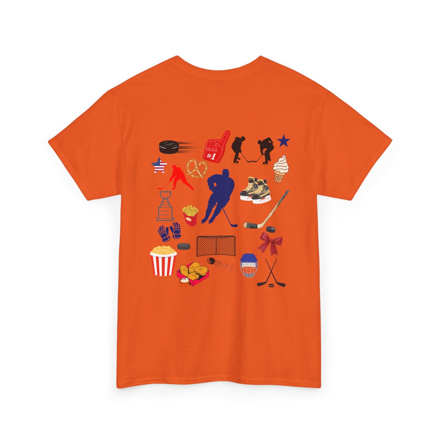 Hockey Icons Tee — Vintage Hockey Sticker Collage T‑Shirt