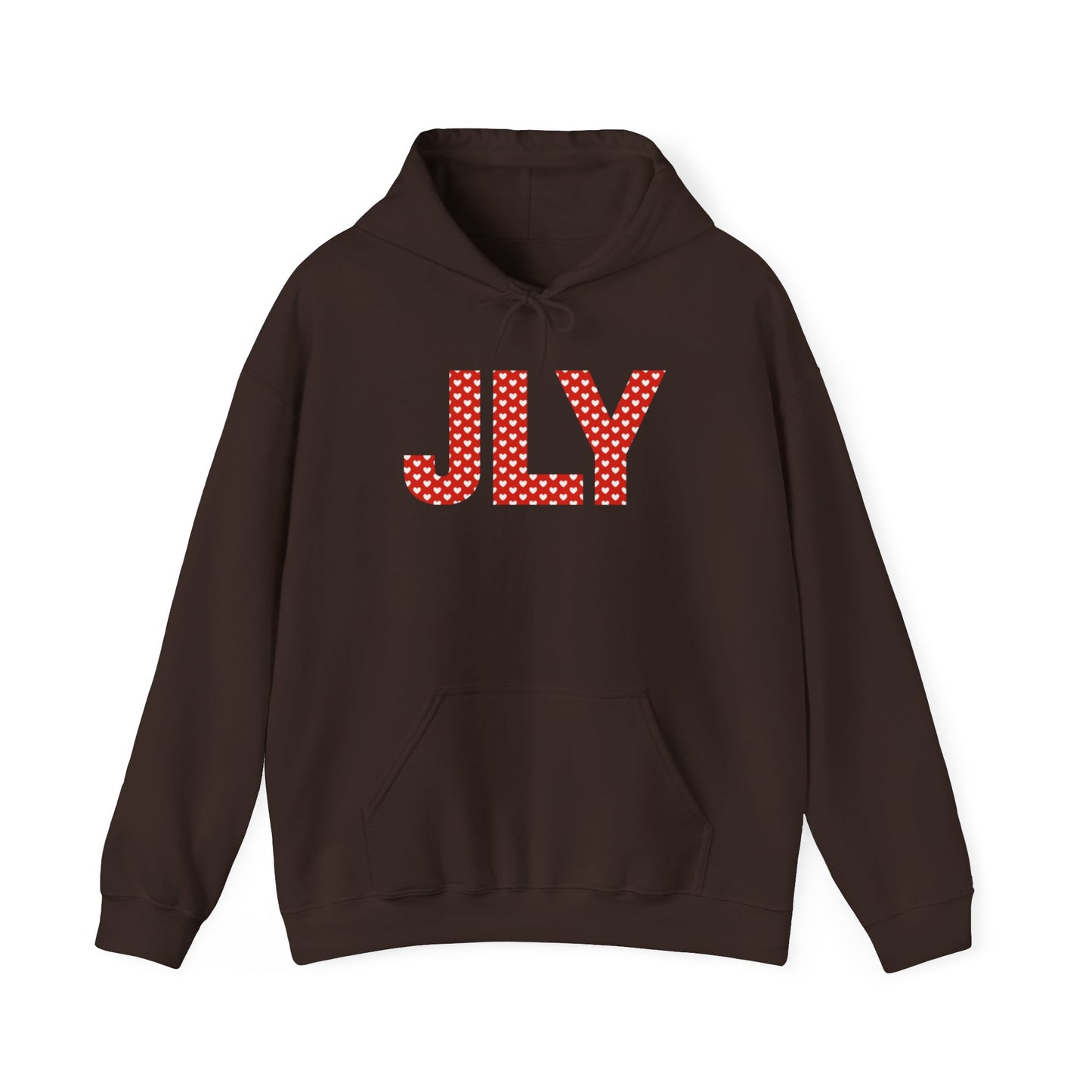 JLY Polka Dot Hoodie – Cute Red Lettering Pullover