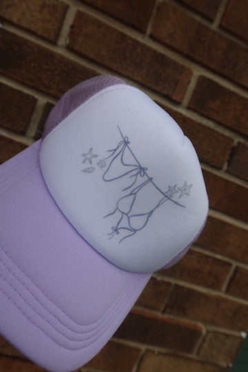 PURPLE BIKINI TRUCKER HAT