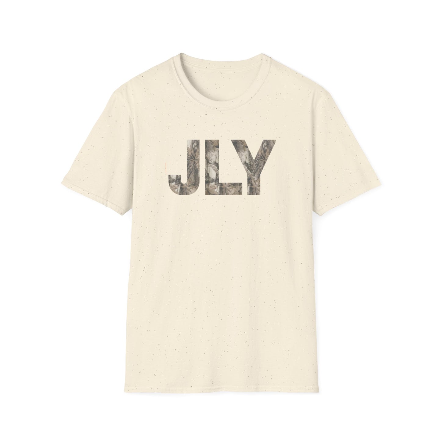 JLY Camouflage Initials T-Shirt — Camo Monogram Graphic Tee