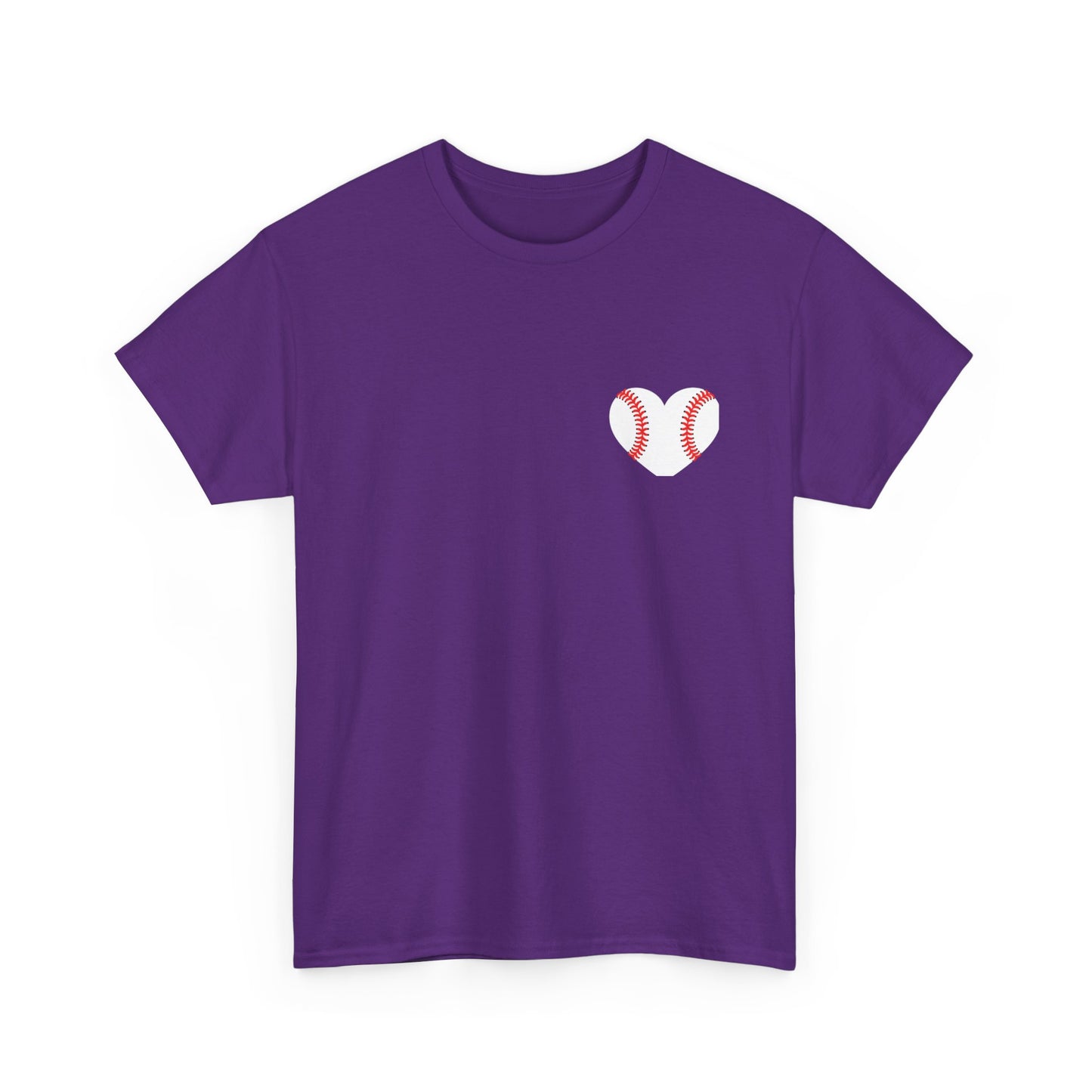 Baseball Heart Patchwork Tee – Patriotic Baseball Gear T‑Shirt