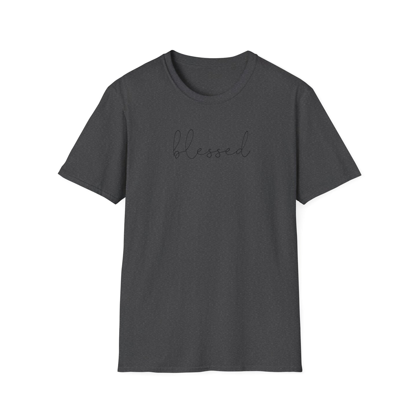 Blessed Script T-Shirt — Minimalist Inspirational Tee