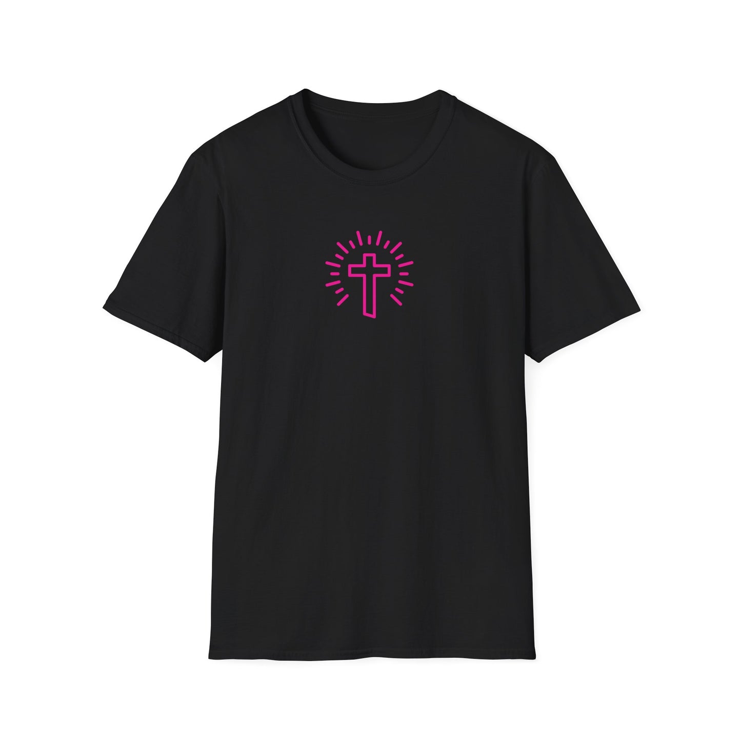 Christian Cross T-Shirt — Pink Radiant Faith Tee
