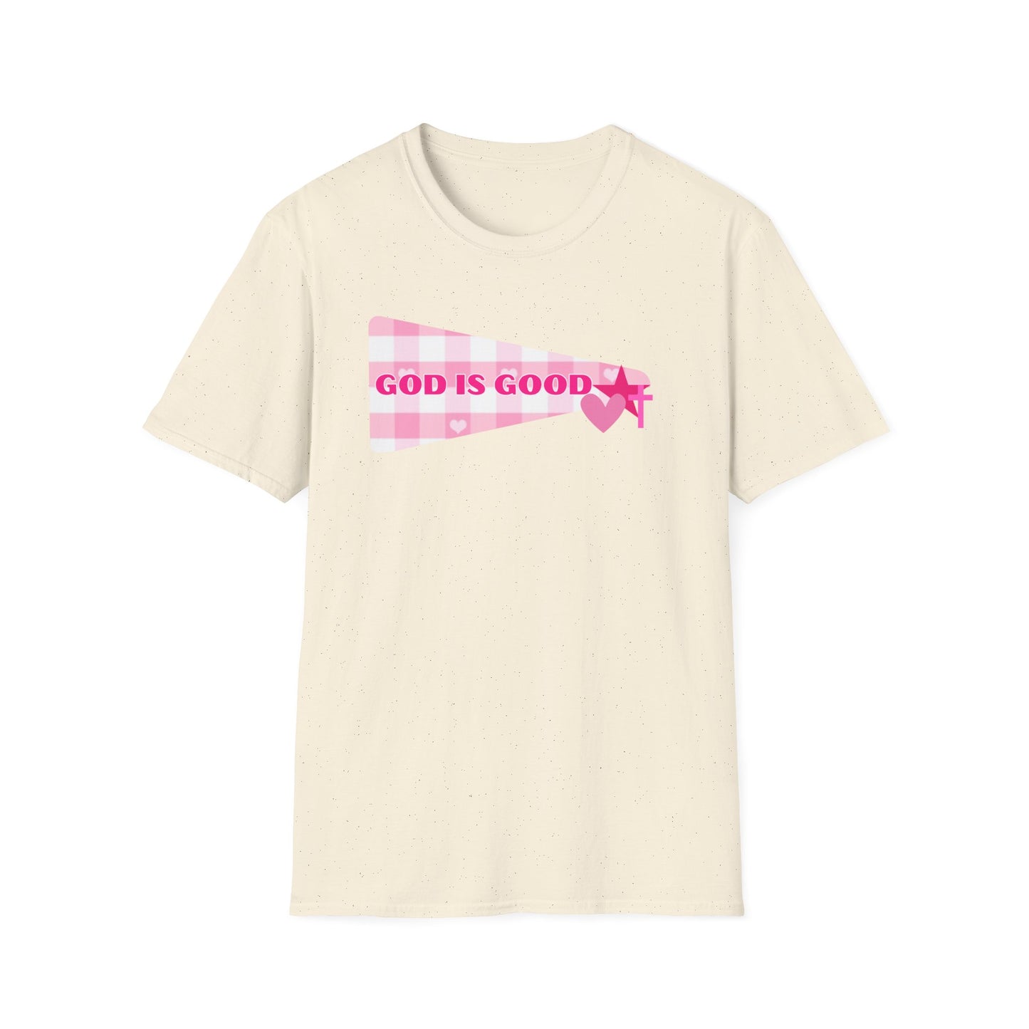 God Is Good Pink Heart T-Shirt