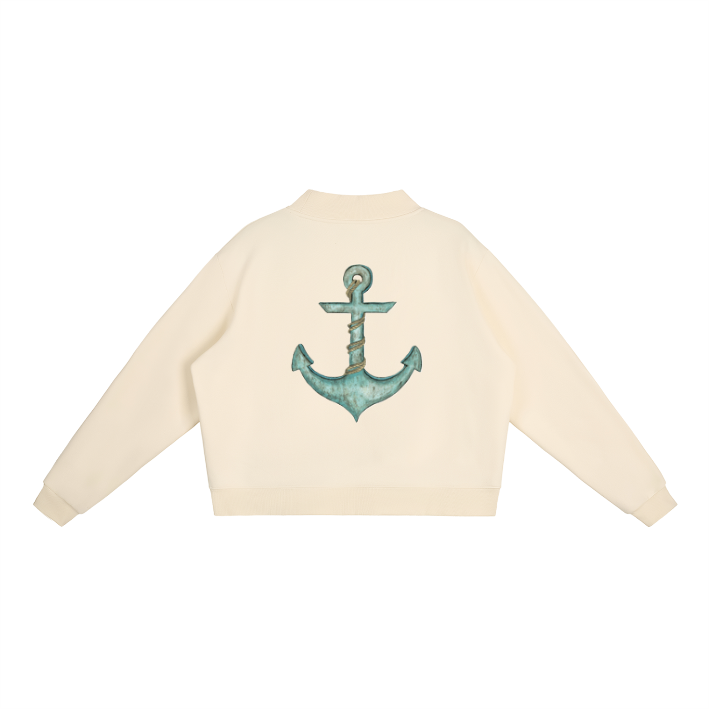 Anchor Essential Fleece Mock-Neck Crew Sweatshirt