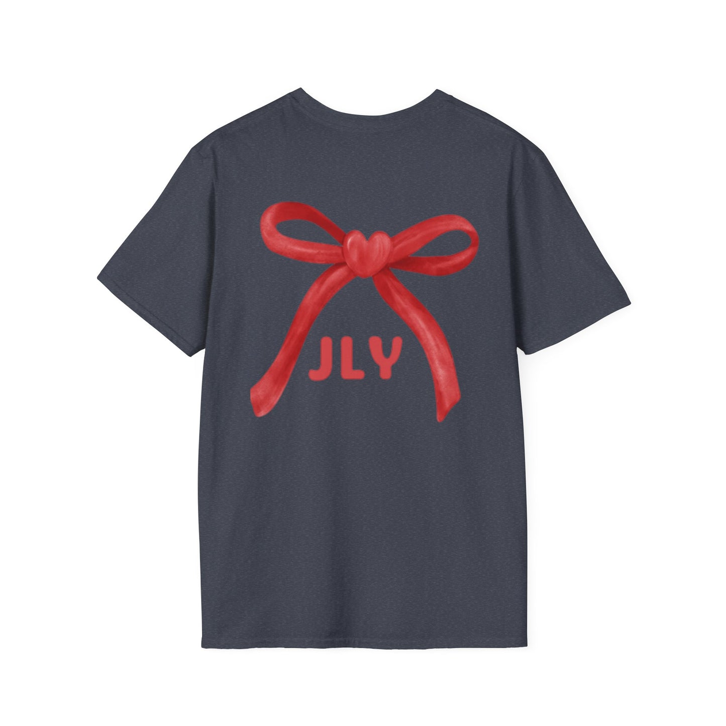 T-Shirt — Red Bow "JLY" Graphic Tee