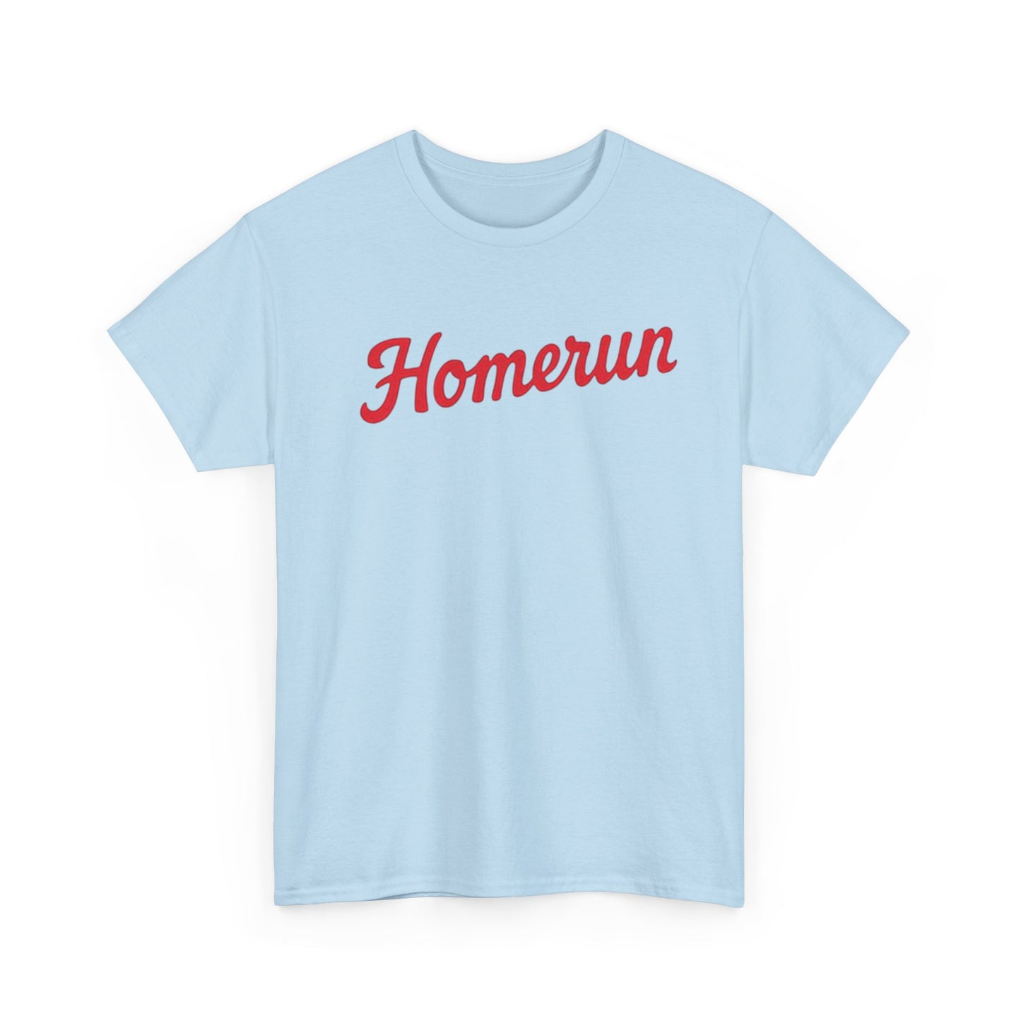 Homerun Baseball Tee — Retro Script Red Logo T-Shirt