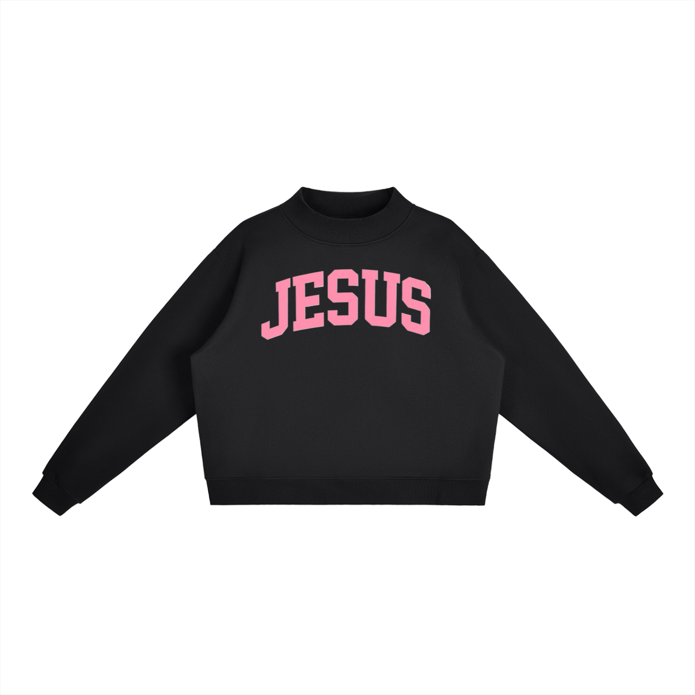 Jesus Essential Fleece Mock-Neck Crew Sweatshirt