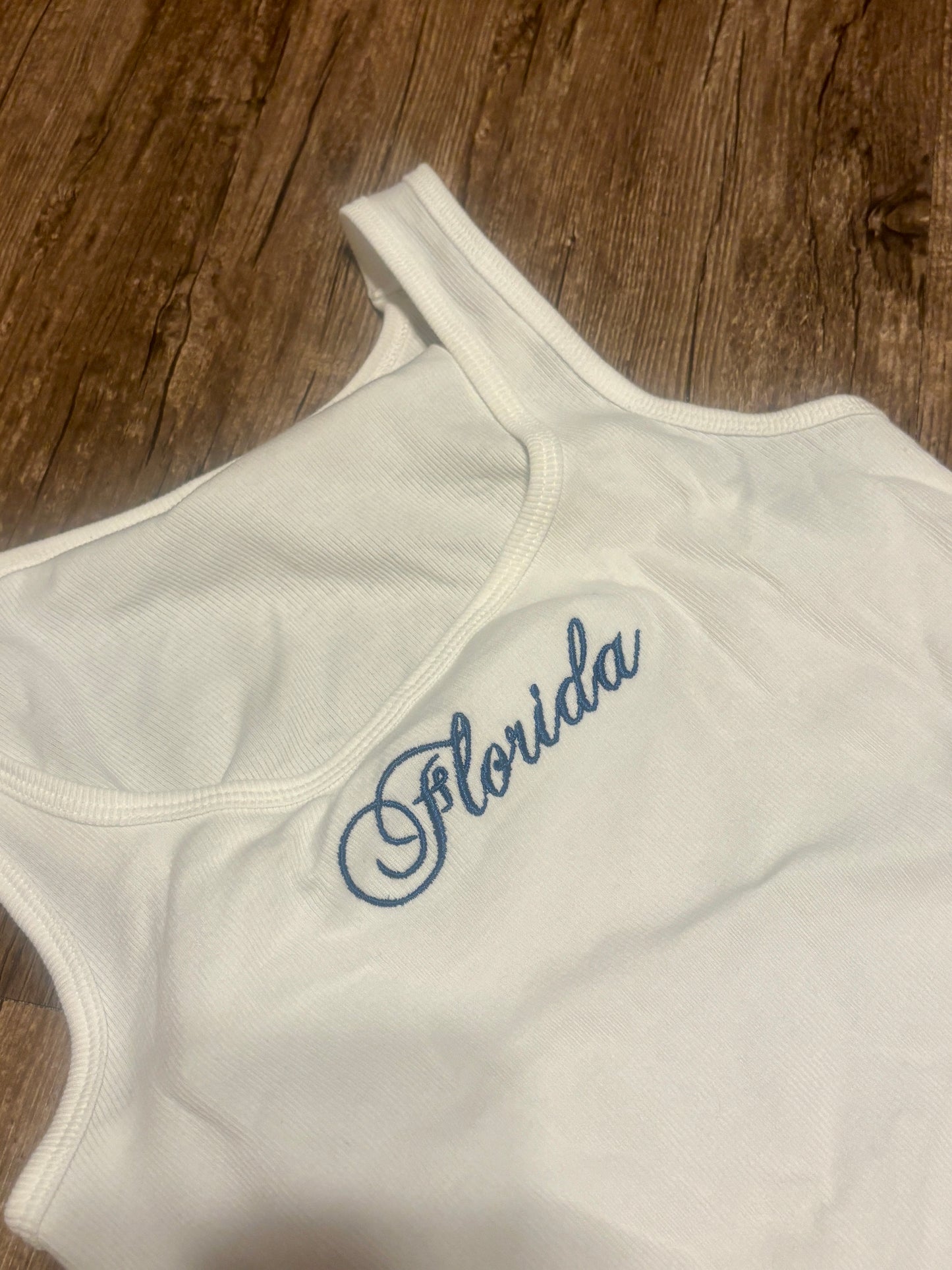 Florida Embroidered Tank Top- Size S/M