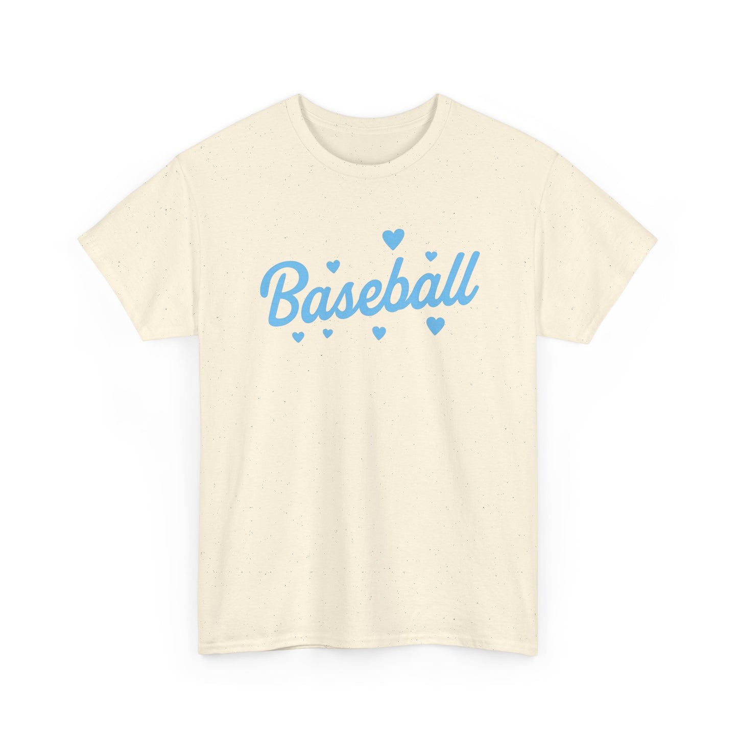 Baseball Heart Tee — Cute Script Baseball Shirt for Fans & Players